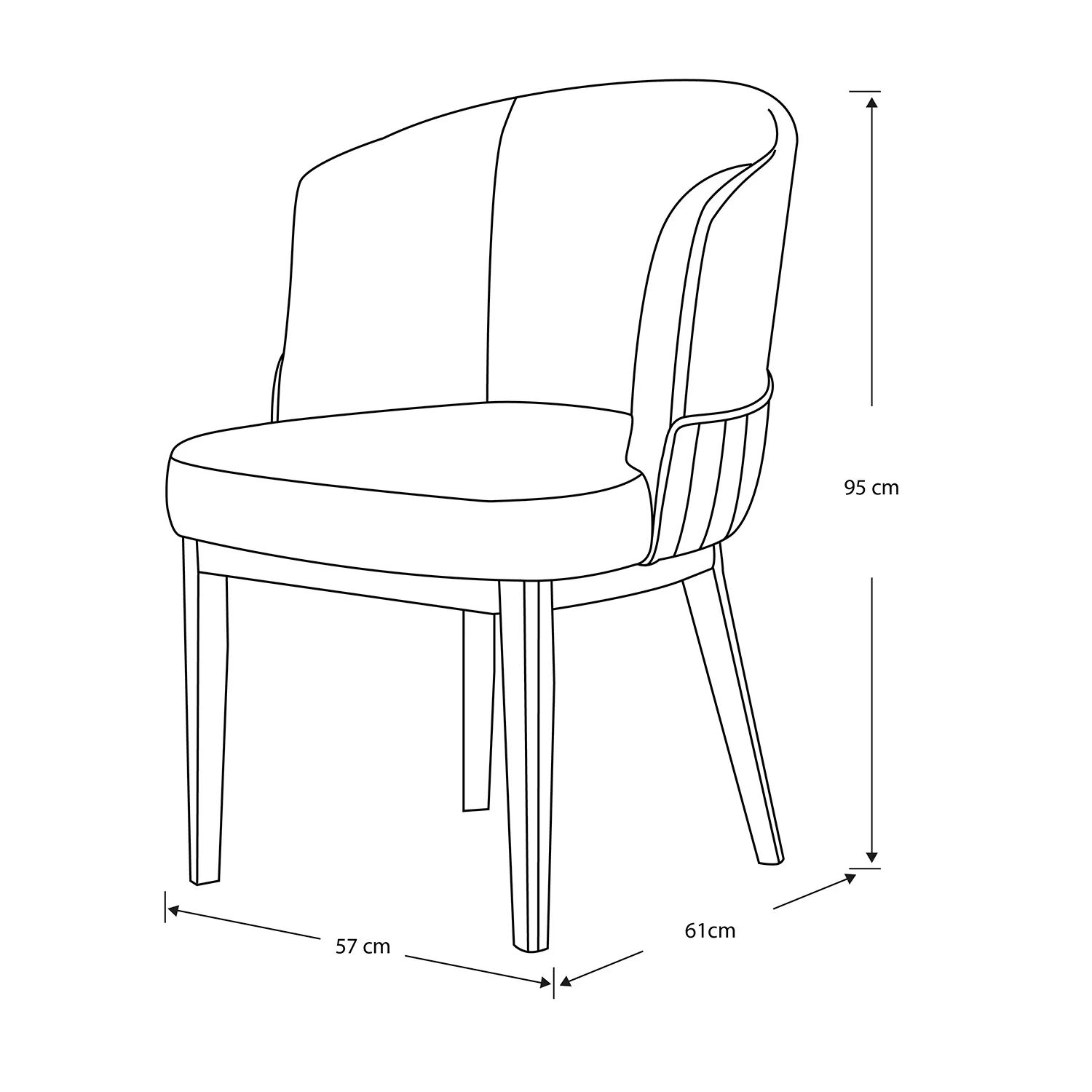Silla Comedor Atlanta Eurolino Blanco, Champaña - Image 2