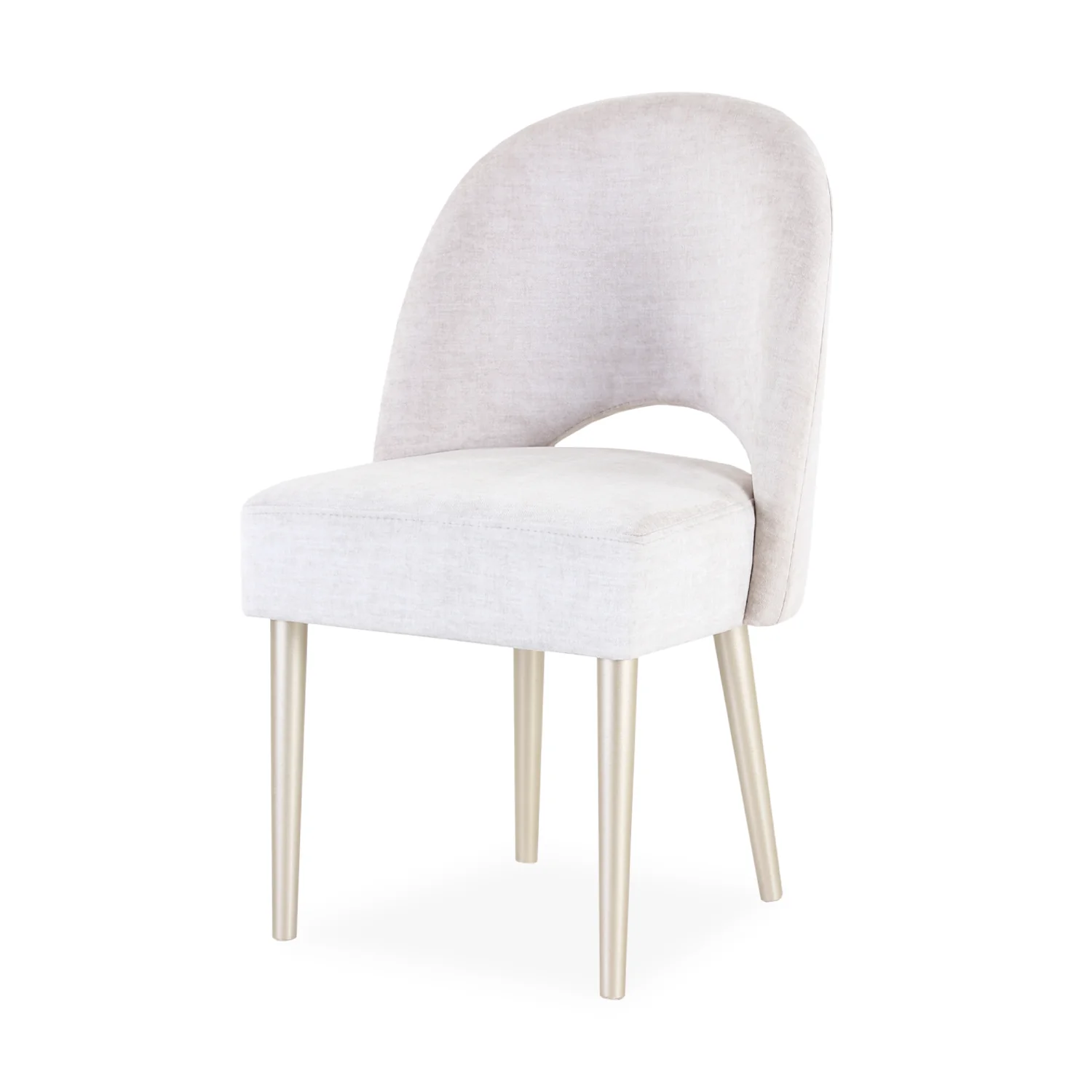 Silla Comedor Lisboa Velvet Atlas Marmol, Champaña - Image 3