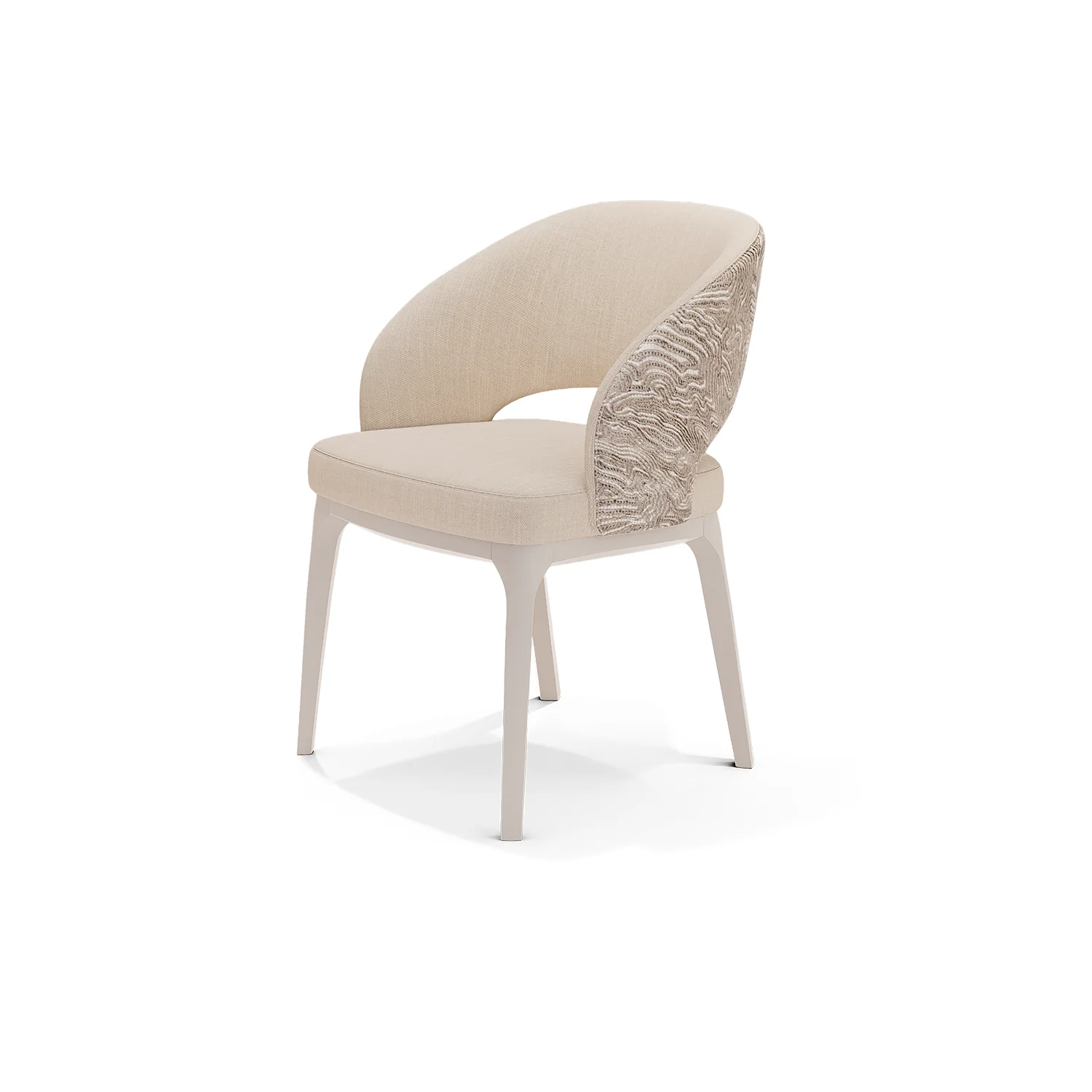 Silla Fray Lino Touch Almendra Cardiff Taupe, Off White - Image 2