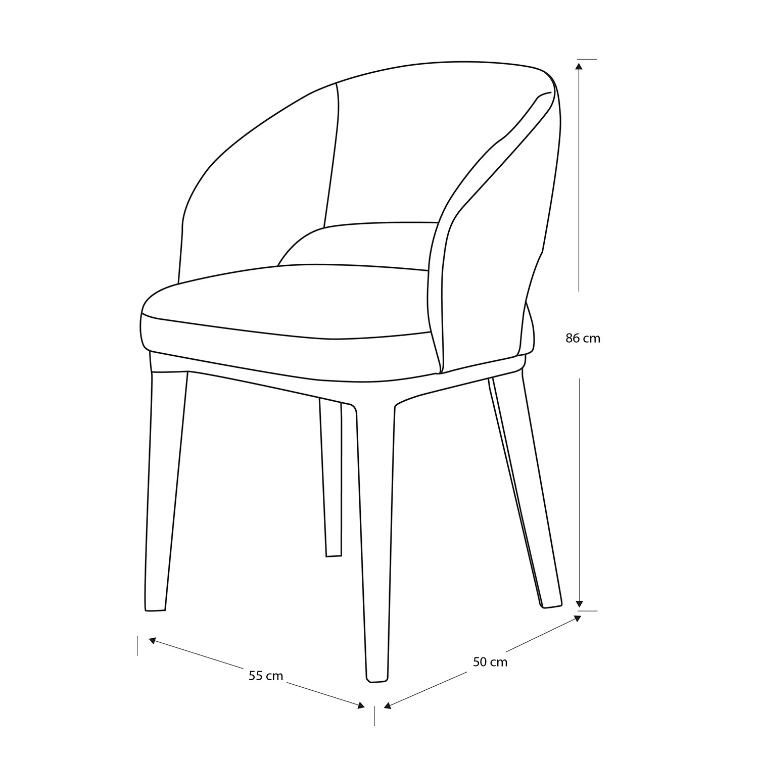 Silla Fray Lino Touch Almendra Cardiff Taupe, Off White - Image 4