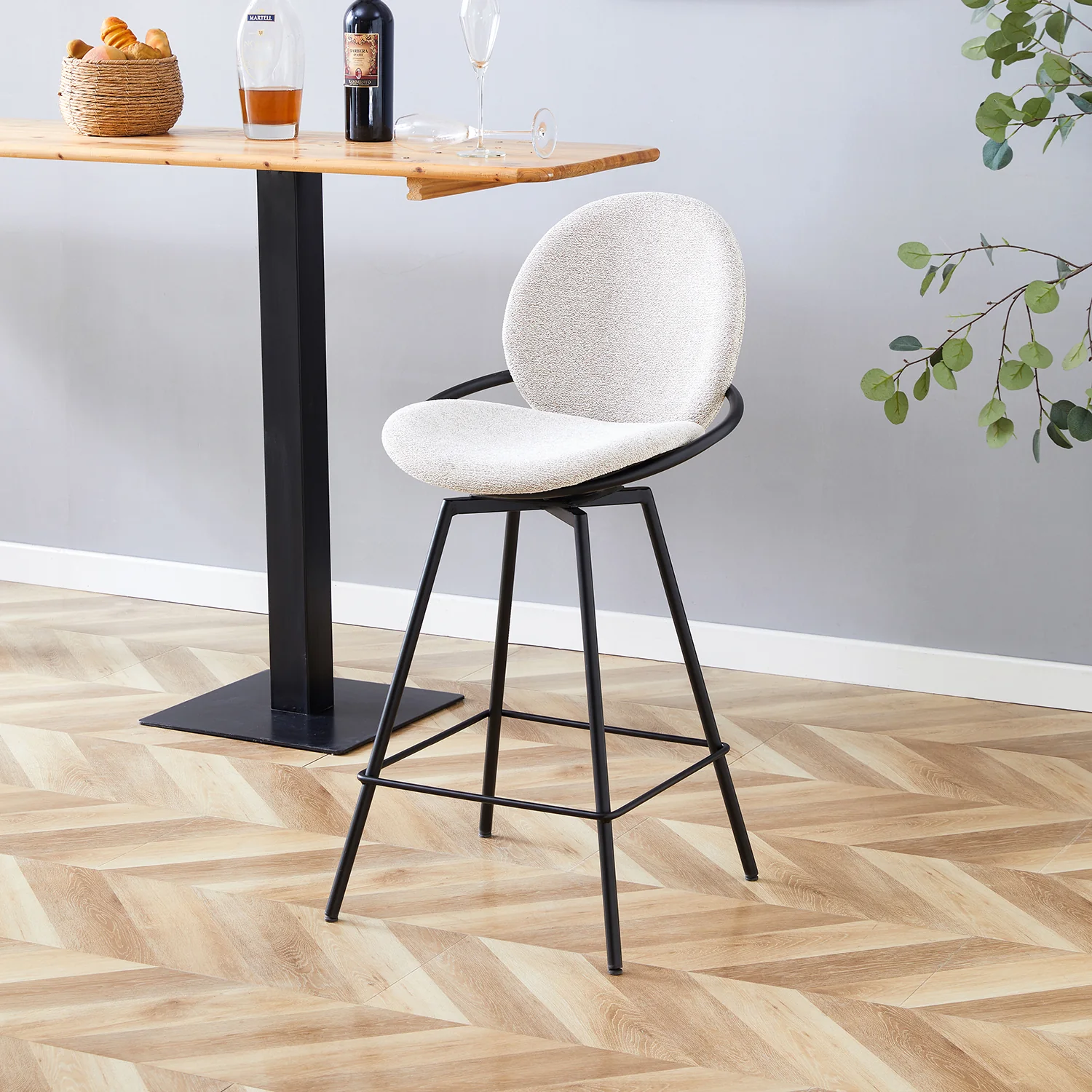 Silla para Barra Alec Beige Giratoria - Image 2