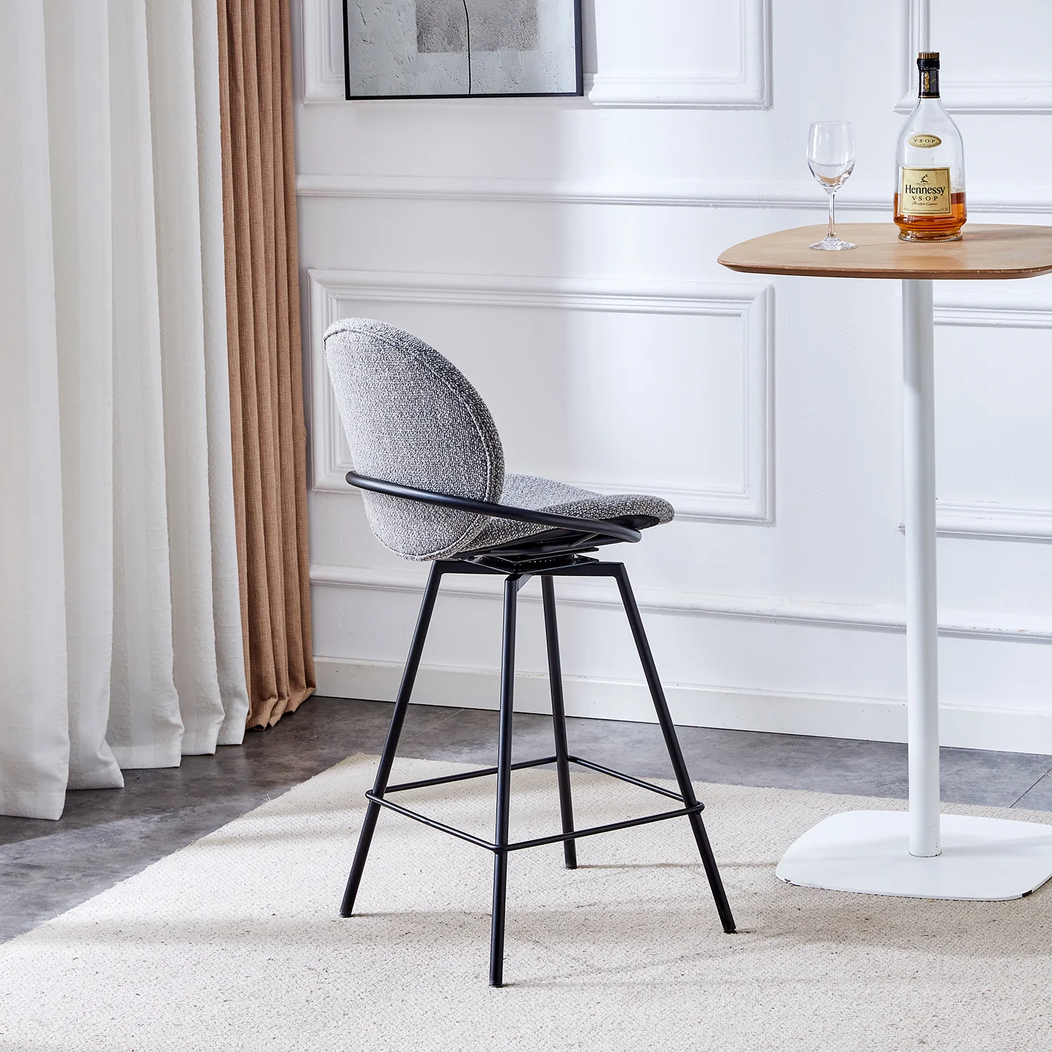 Silla para Barra Alec Gris Giratoria - Image 6