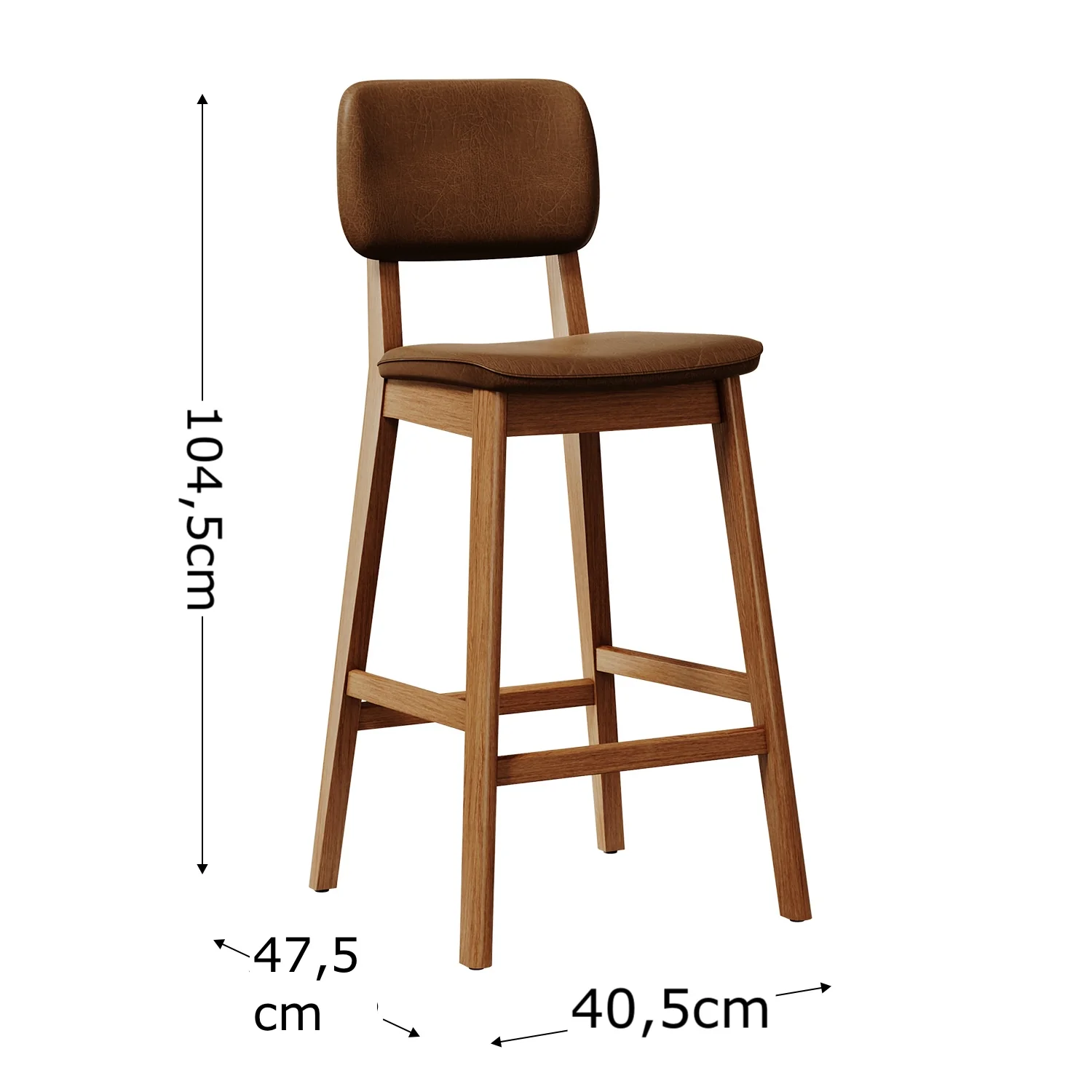 Silla Para Barra Anna Café 40X104X47 - Image 3