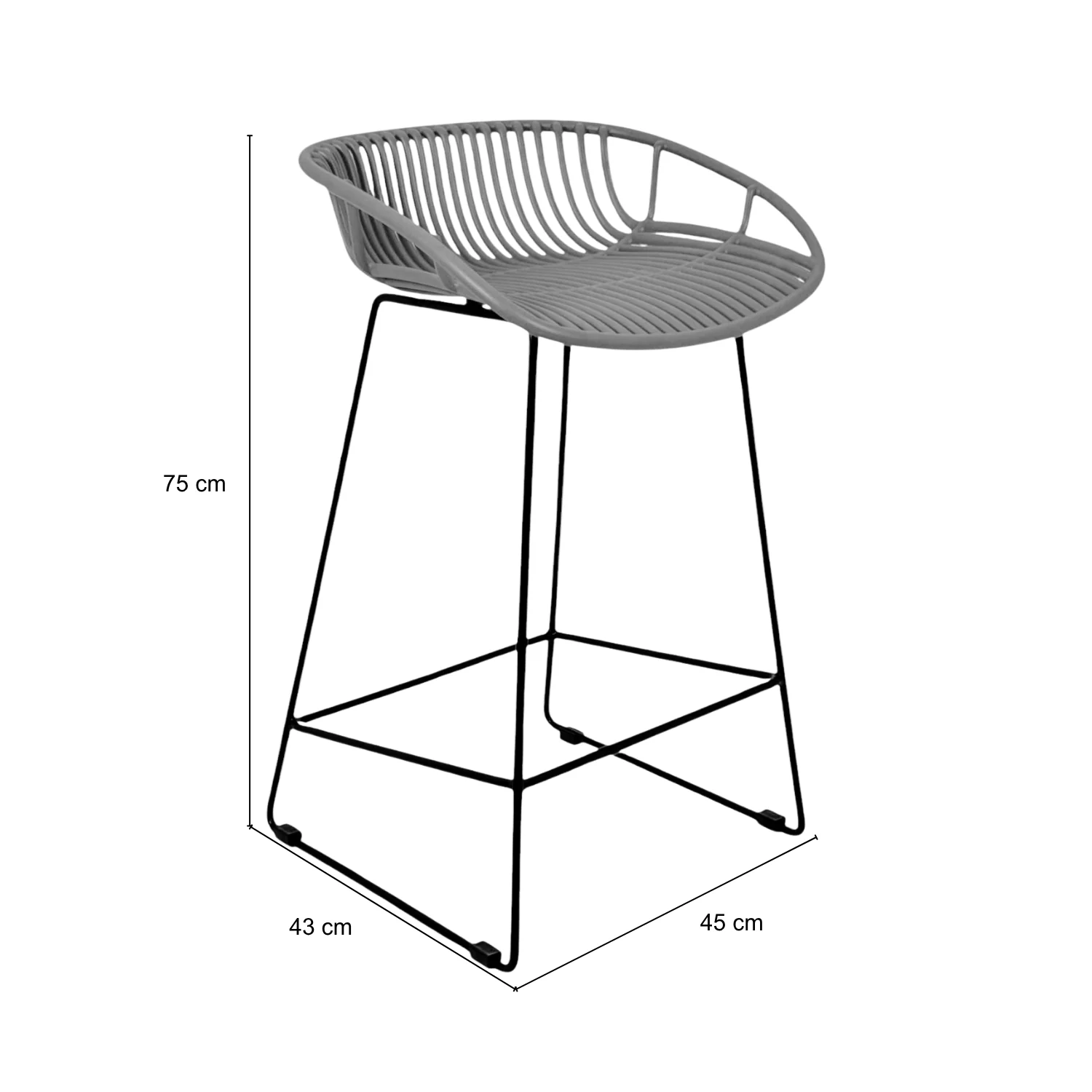 Silla Para Barra Auri Negra 45X43X77 - Image 4