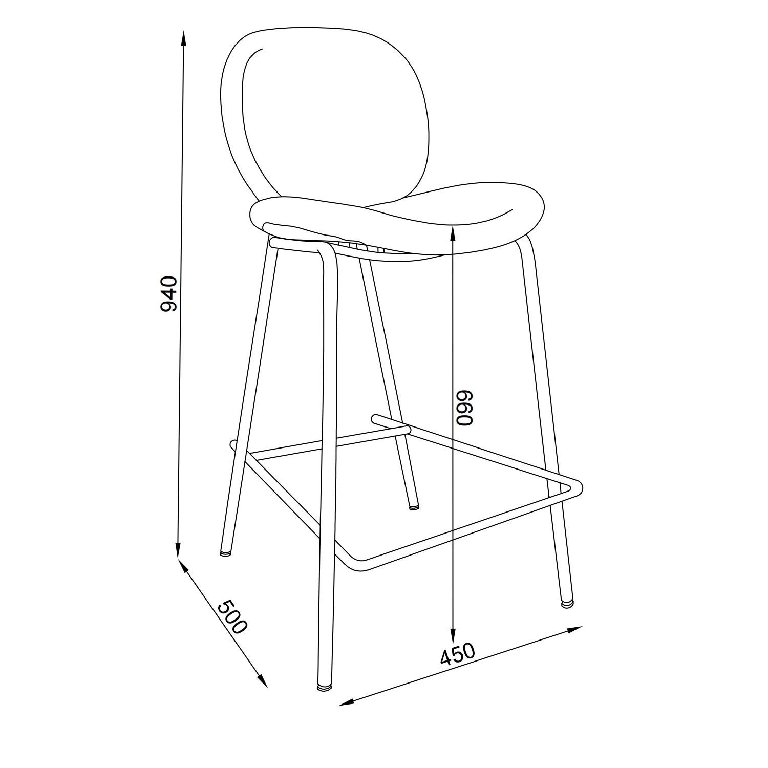 Silla para Barra Blas Gris - Image 7