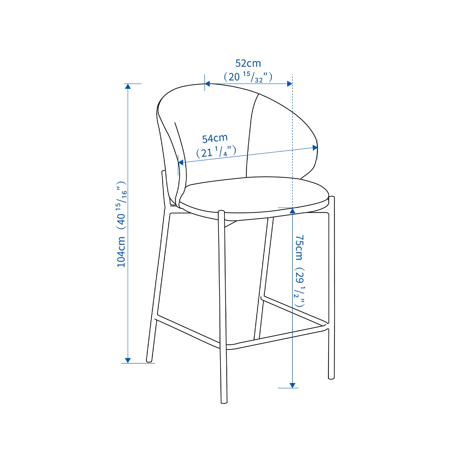 Silla Para Barra Bruce Arena 52X54X104 (75Cm) - Image 4