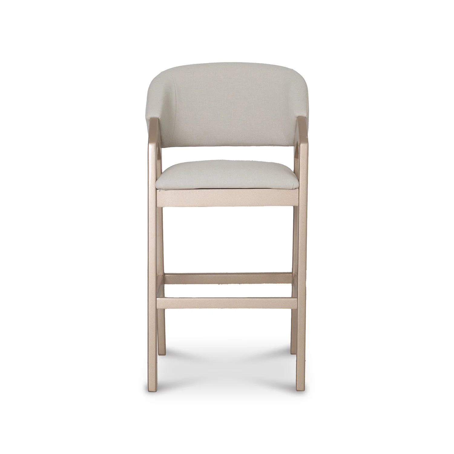 Silla Para Barra Capri Eurolino Blanco Puro, Champaña - Image 3