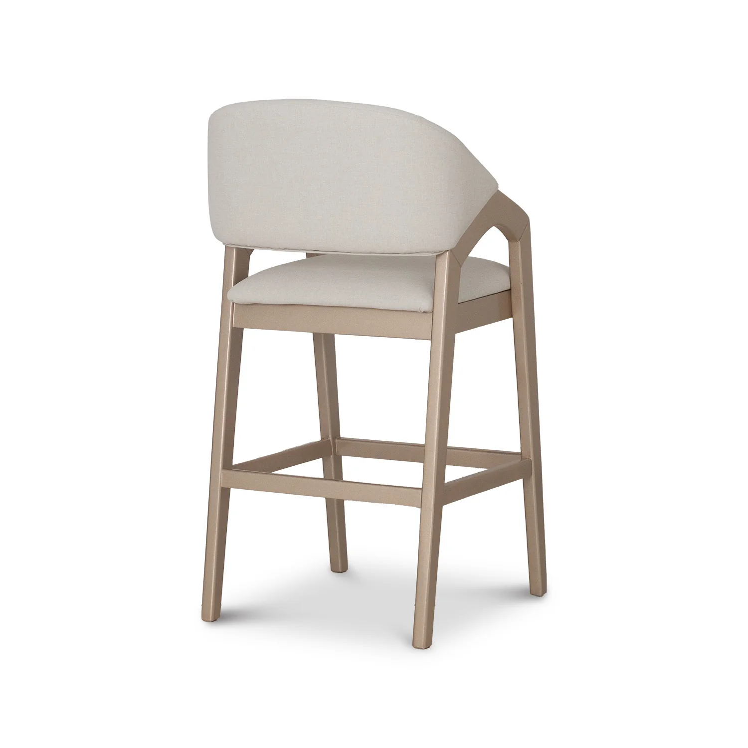 Silla Para Barra Capri Eurolino Blanco Puro, Champaña - Image 4