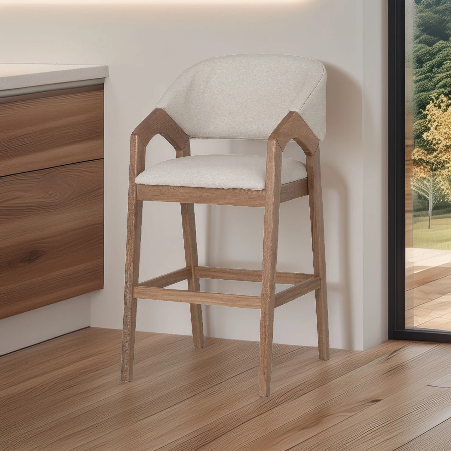 Silla Para Barra Capri Vitore Blanco Puro, Natural - Image 2