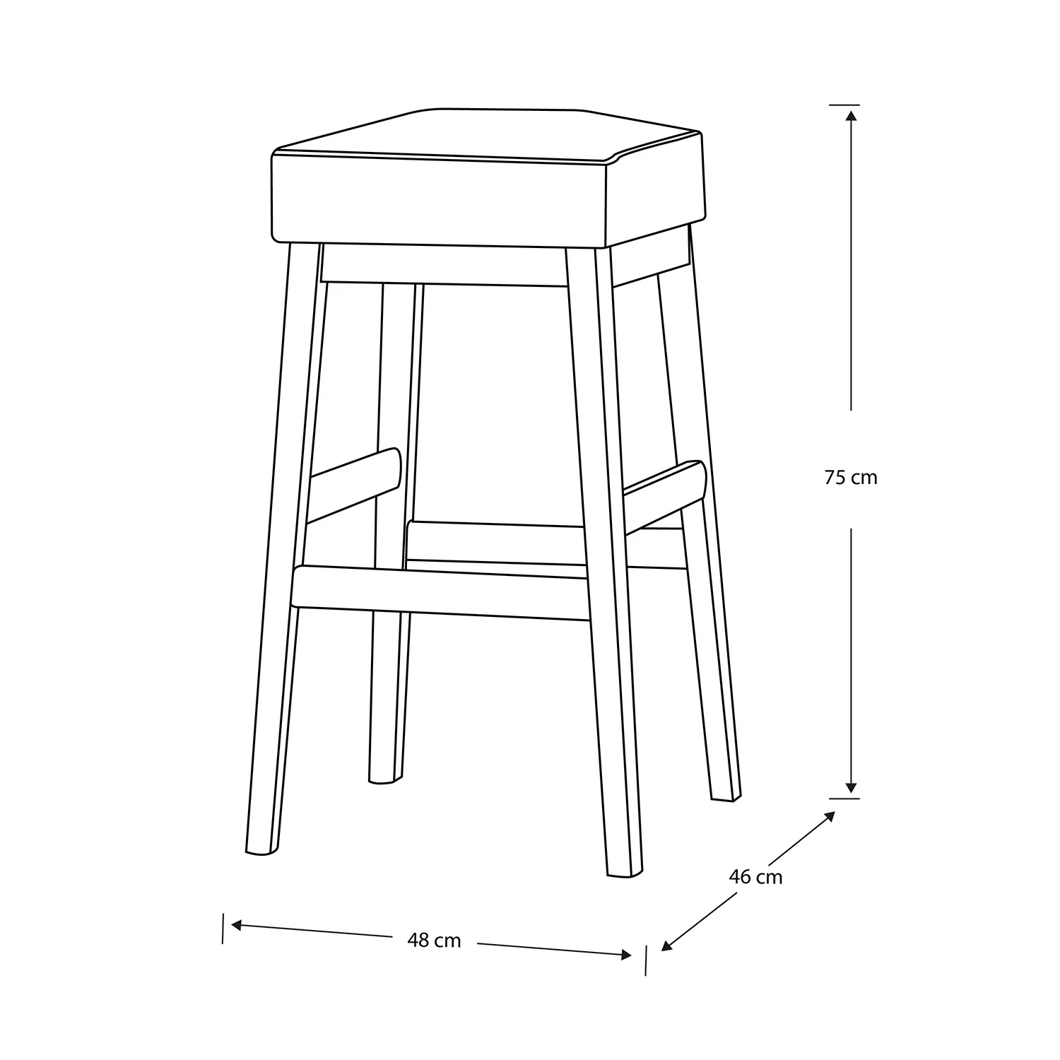 Silla Para Barra Dalton Eurolino Vitore Trigo, Natural - Image 3