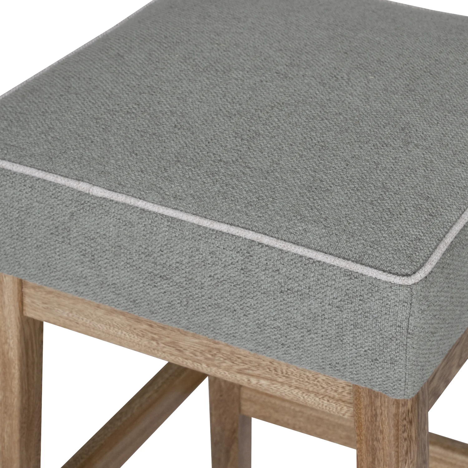 Silla Para Barra Dalton Lino Verona Oliva, Natural - Image 3
