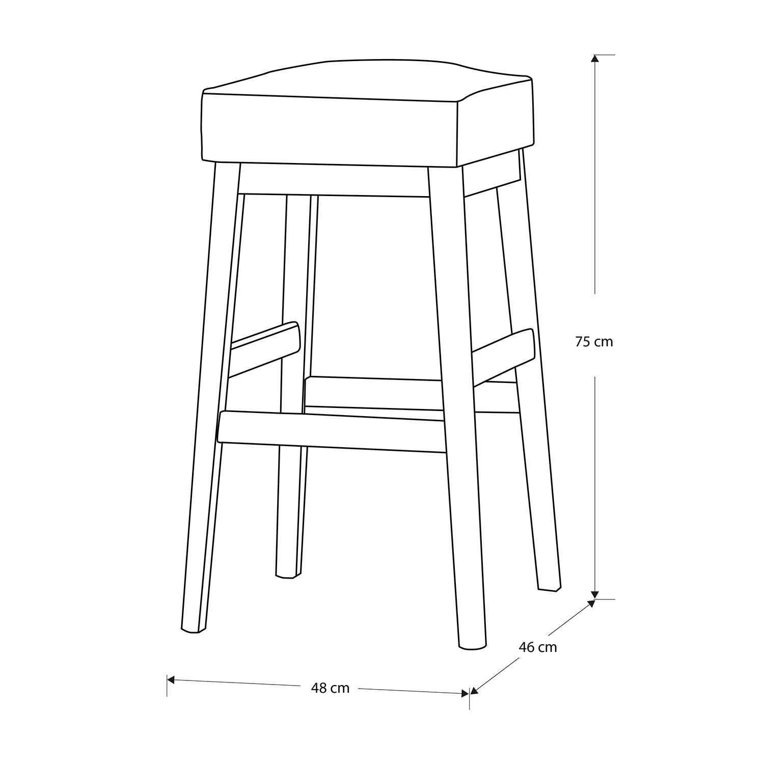 Silla Para Barra Dalton Marbella Marfil, Natural - Image 3