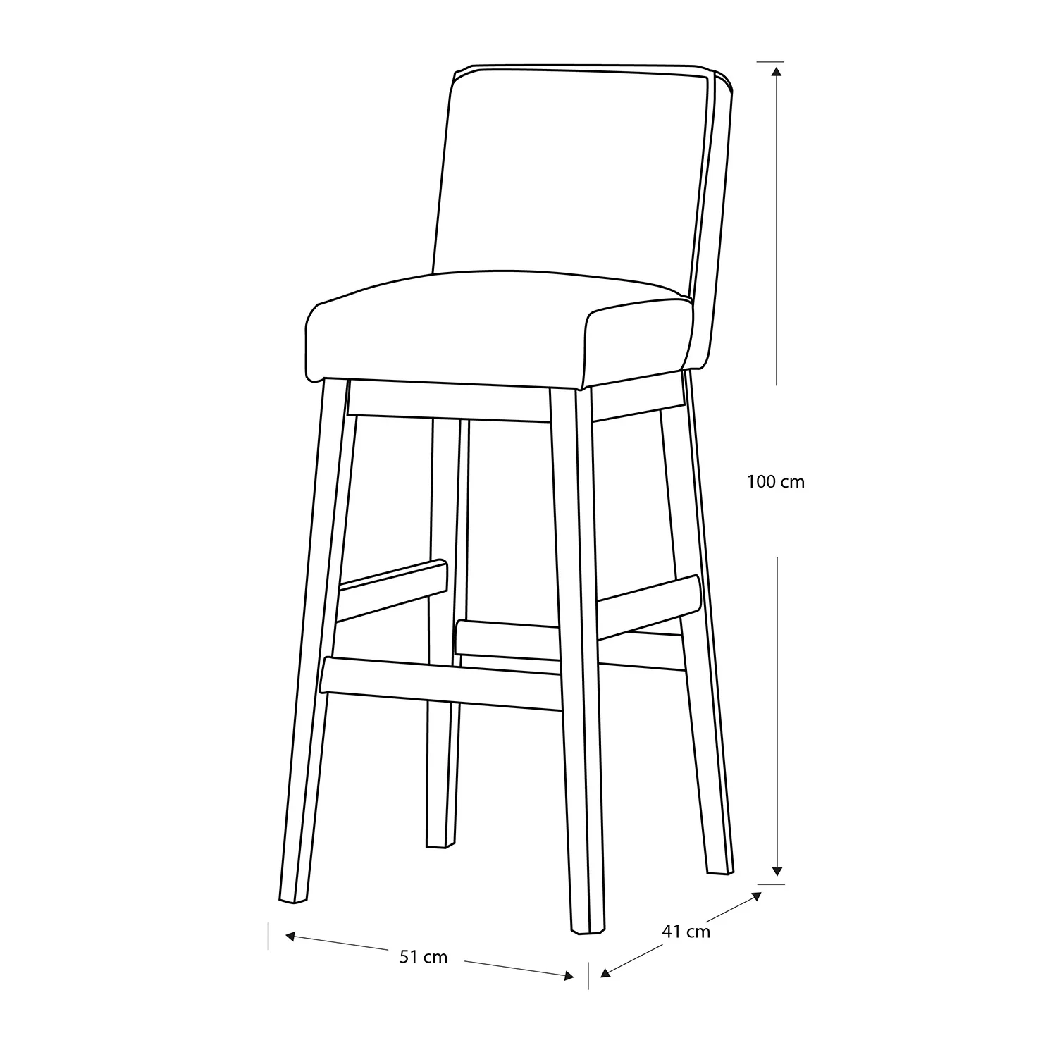 Silla Para Barra Gael Gaira Plata, Plata - Image 4