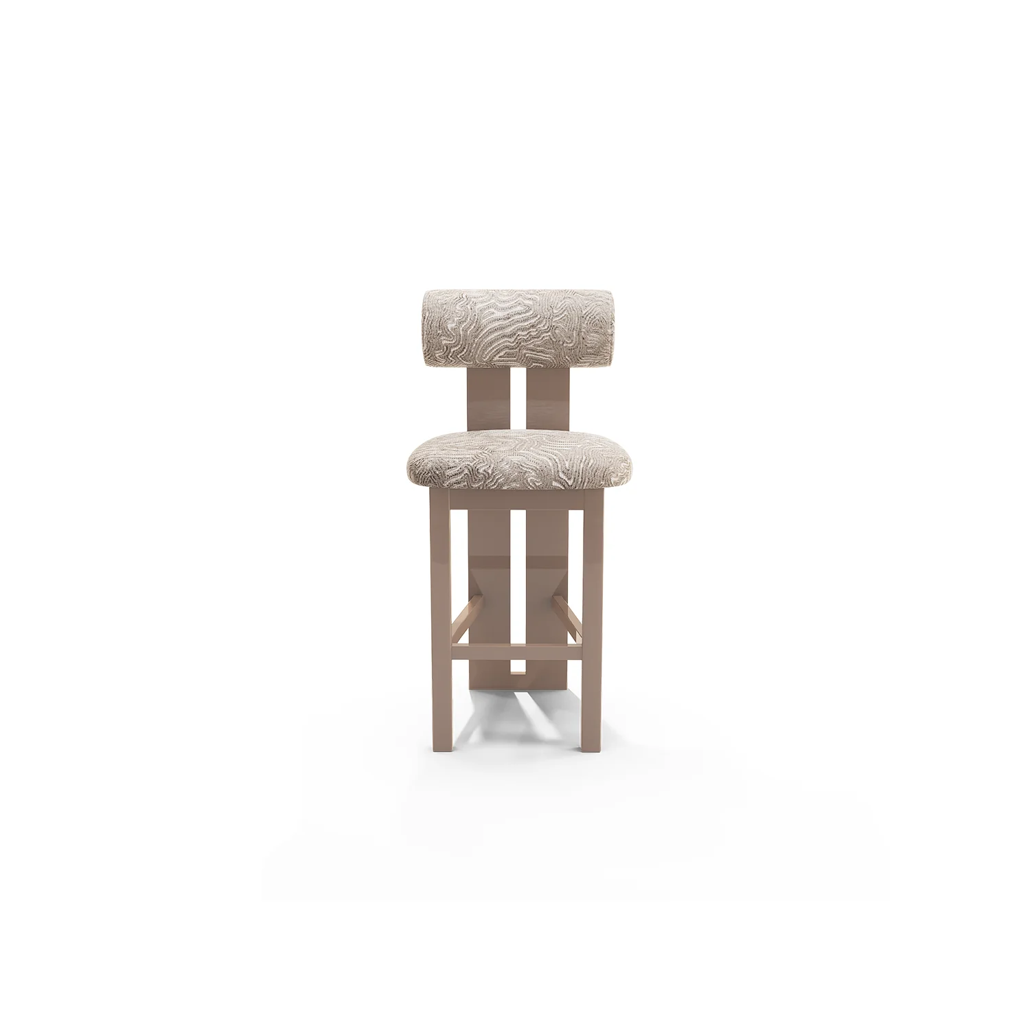 Silla Para Barra Nova Cardif Almond, Capuchino