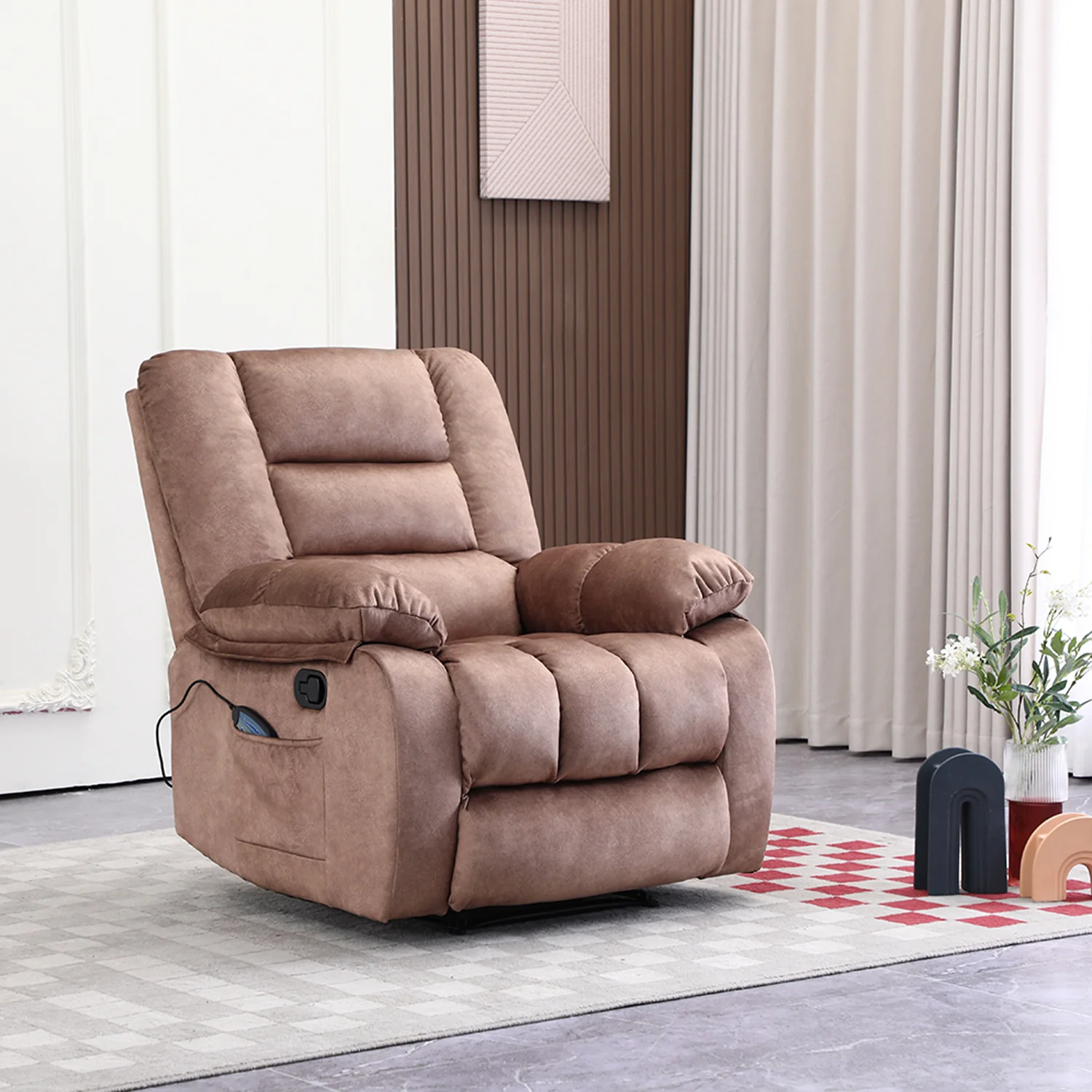 Sillón Reclinable Alfa Velvet Mocca - Image 2