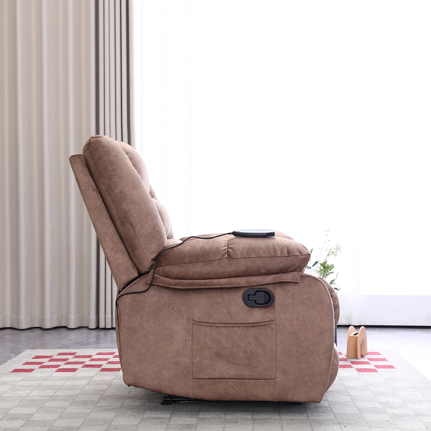 Sillón Reclinable Alfa Velvet Mocca - Image 5