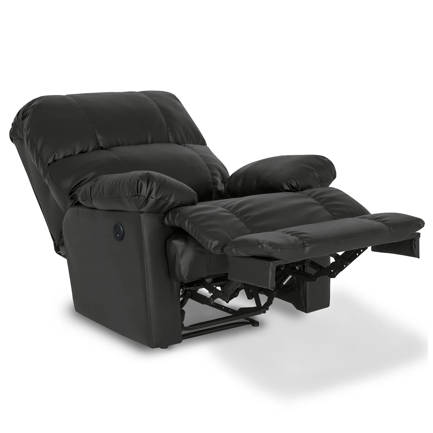 Sillón Reclinable Curitiba Eurocuero Negro Electrica - Image 4