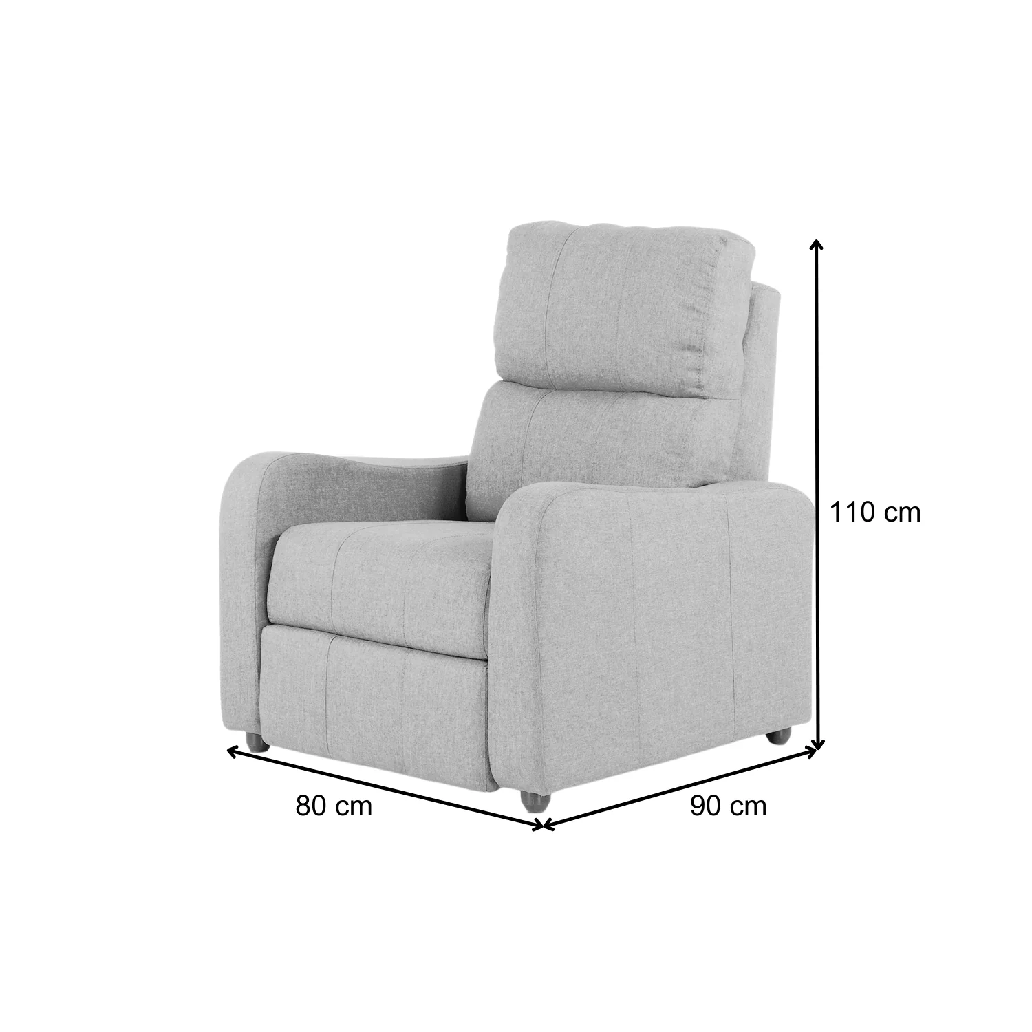 Sillón Reclinable Daytona Microfibra Kazan Plata - Image 10
