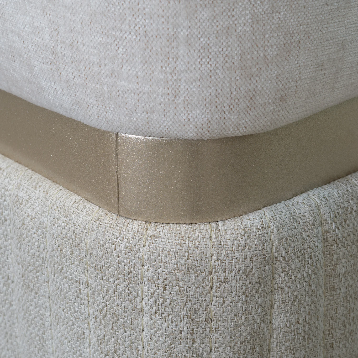 Sillón Reclinable Dior Chenille Touch Almendra, Beige, Mecedora Giratoria, Champaña - Image 7