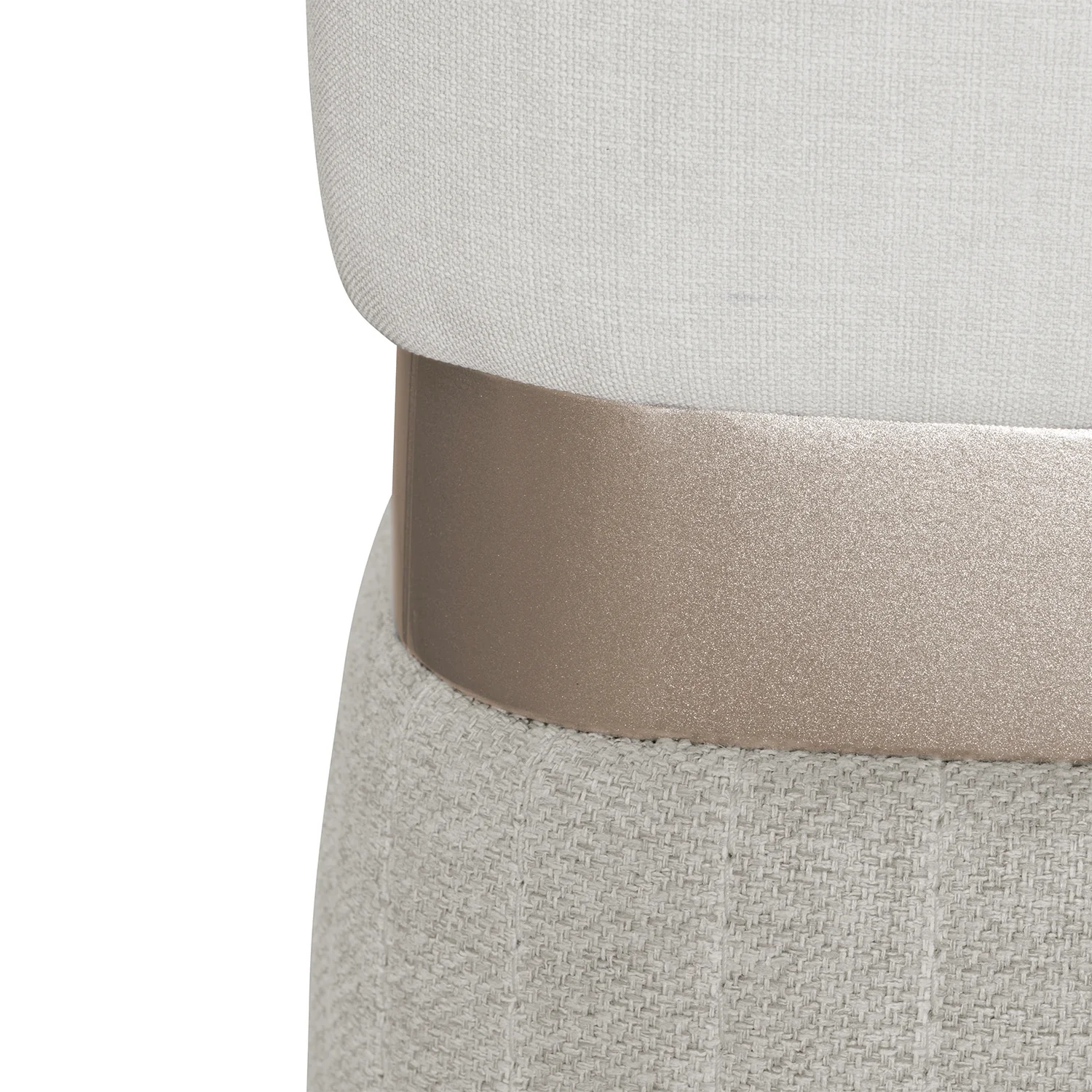 Sillón Reclinable Dior Eurolino Blanco Puro Mecedora Giratoria, Champaña - Image 9