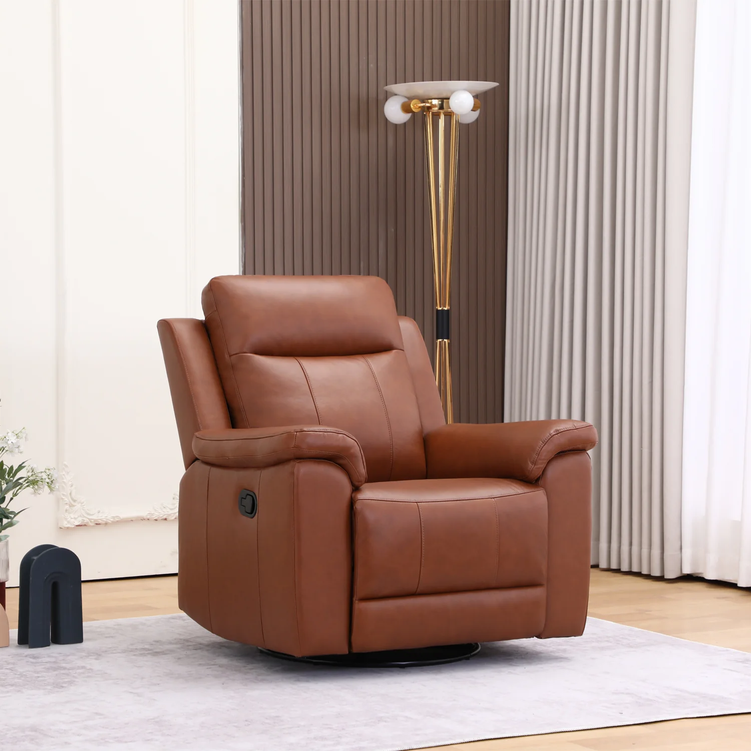 Sillón Reclinable Lola Cuero Miel - Image 2
