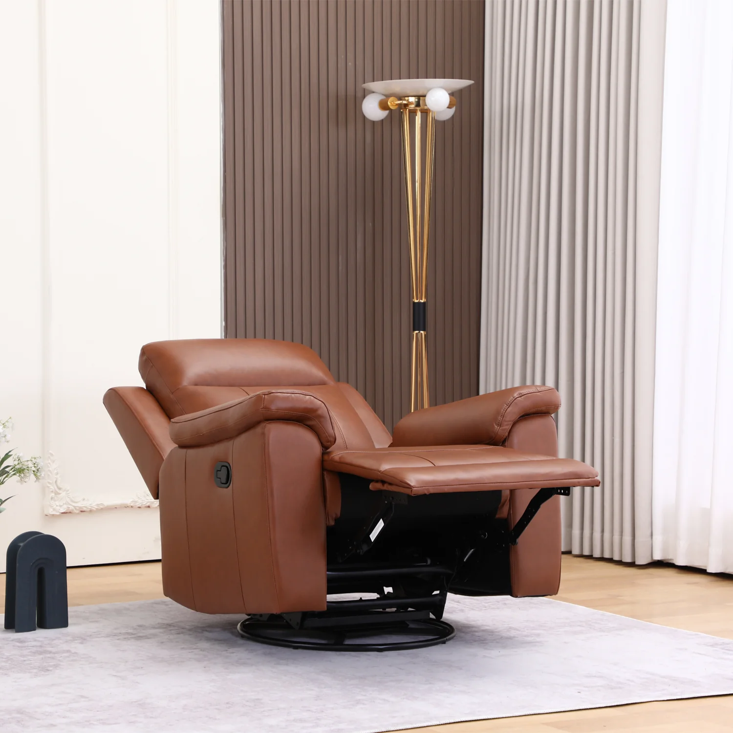Sillón Reclinable Lola Cuero Miel - Image 4