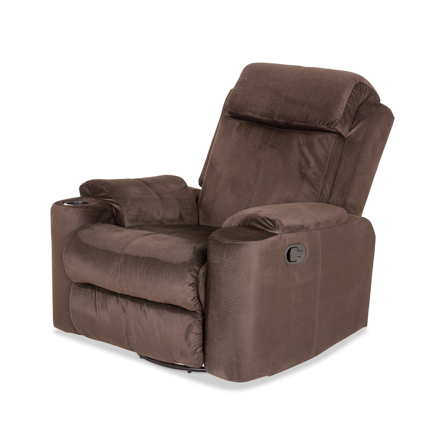 Sillón Reclinable Mecedora Giratoria Delta Microfibra Chocolate - Image 3