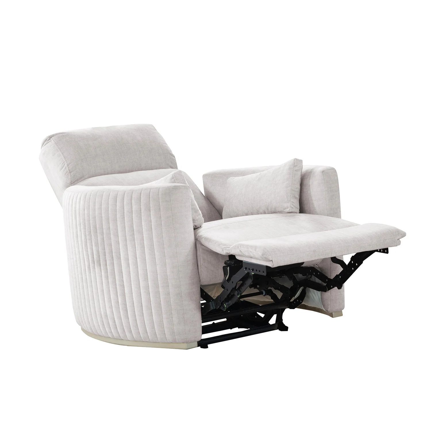 Sillón Reclinable Minoti Velvet Atlas Marmol, Champaña - Image 5