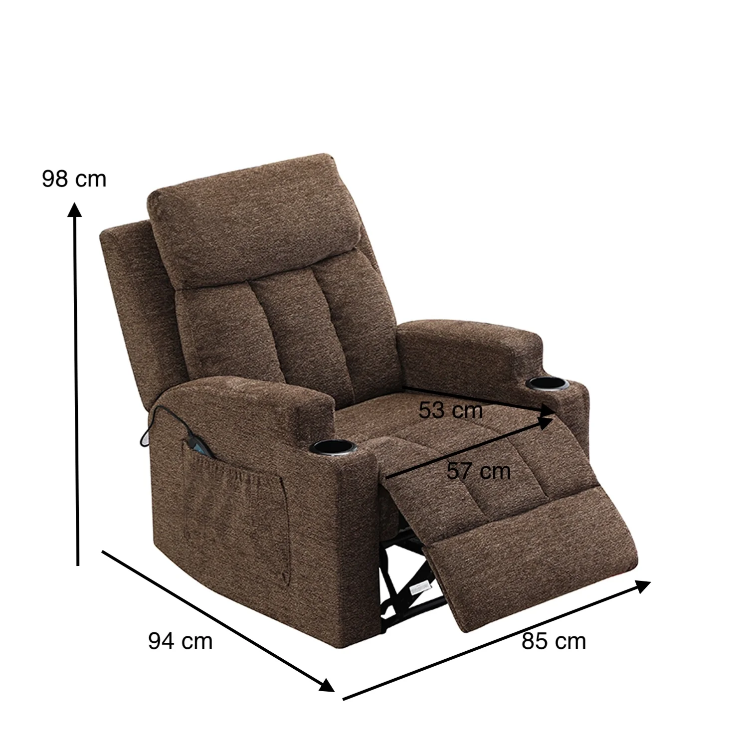 Sillón Reclinable Omega Chenille Mocca - Image 7
