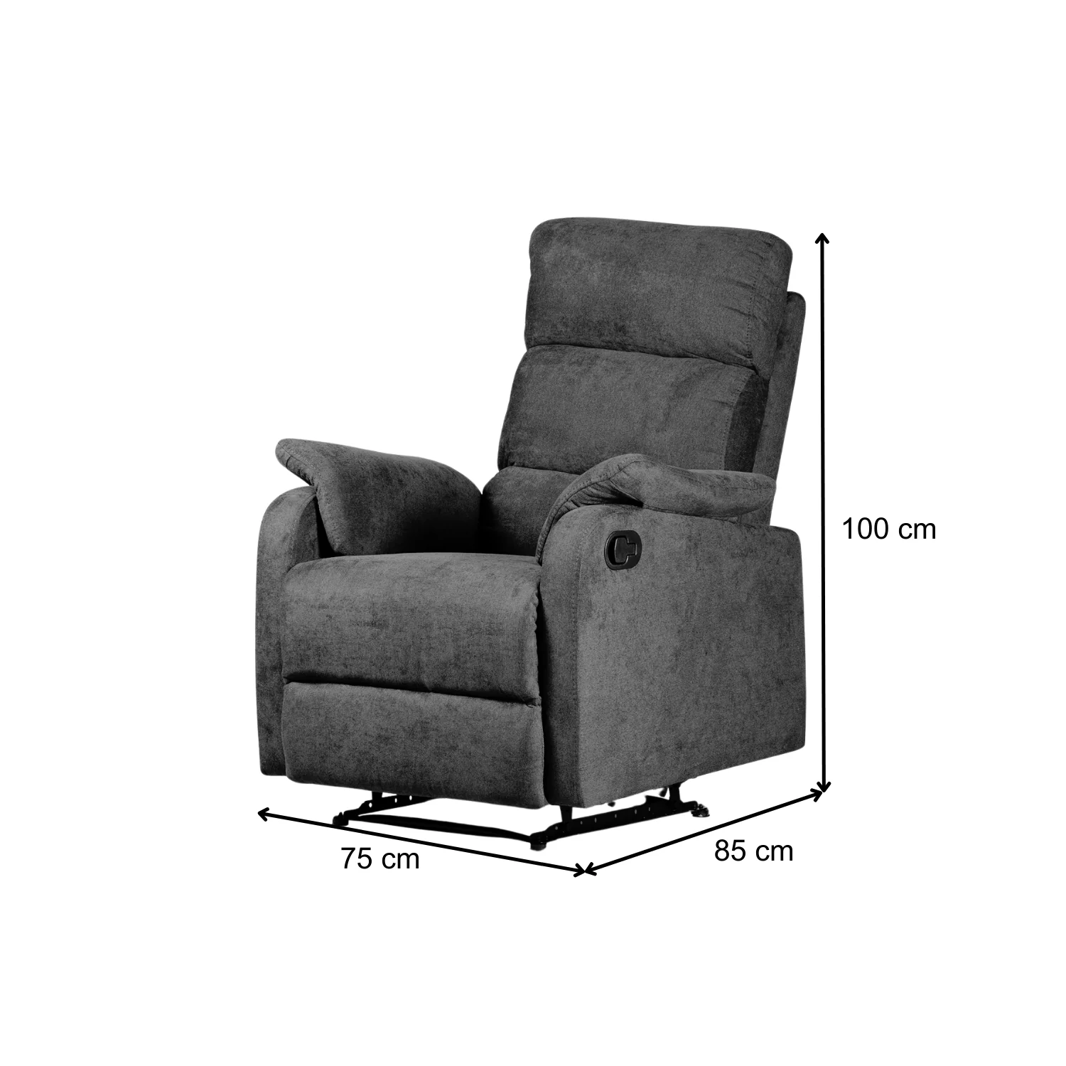Sillón Reclinable Sensacion Eurocuero Furi Negro - Image 4