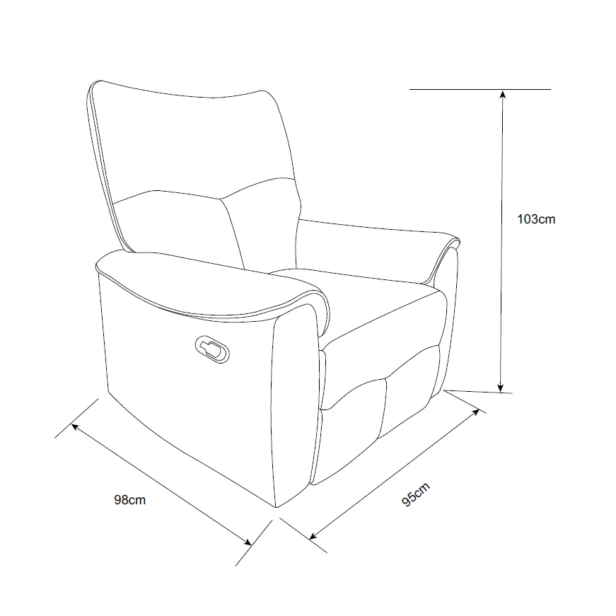 Sillón Reclinable Zeus Pana Gris - Image 8