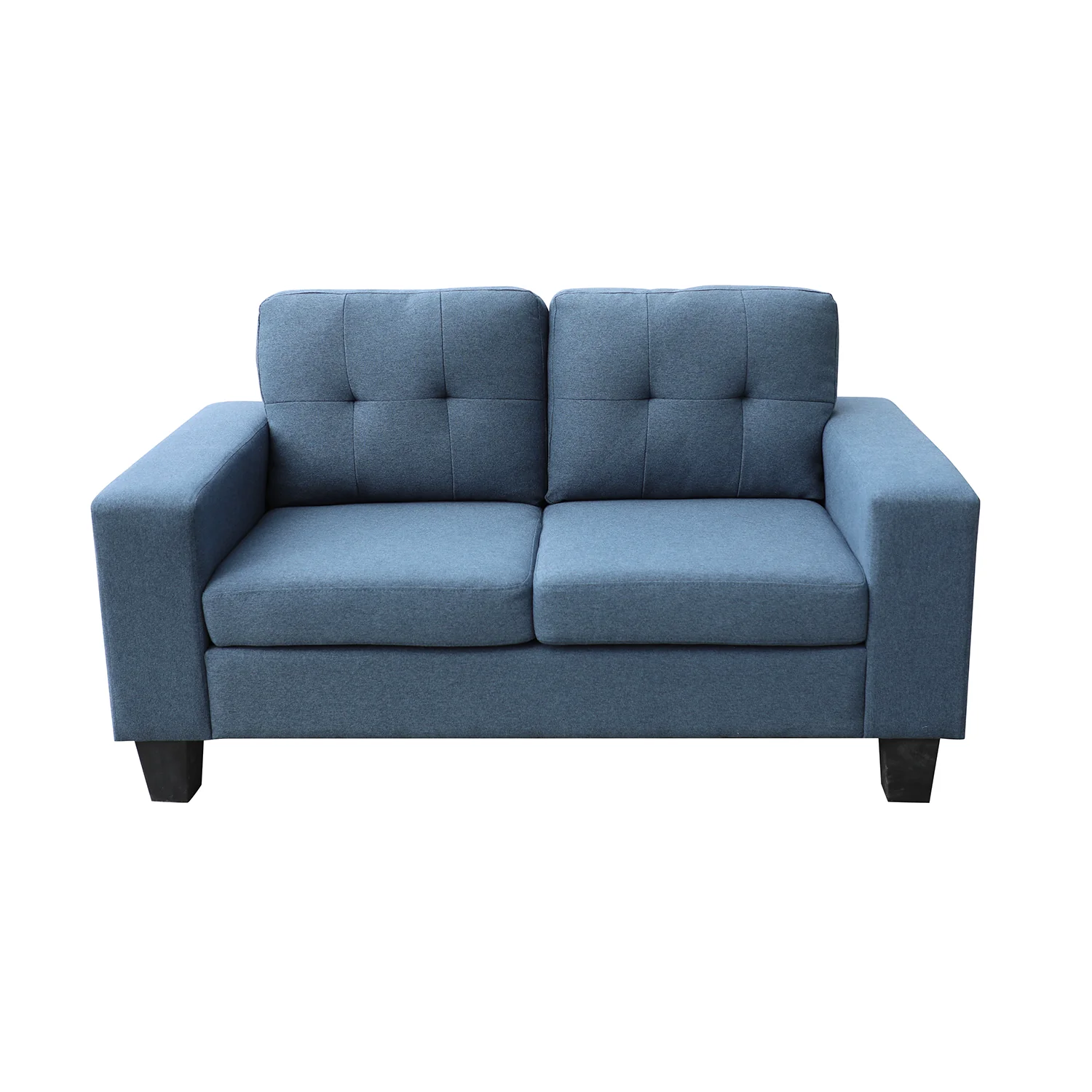 Sofá 2 Puestos Diamante Lino Azul