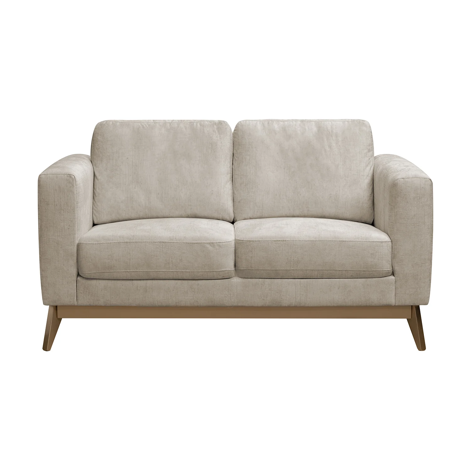 Sofa 2 Puestos Line Velvet Estocolmo Blanco, Champaña - Image 2