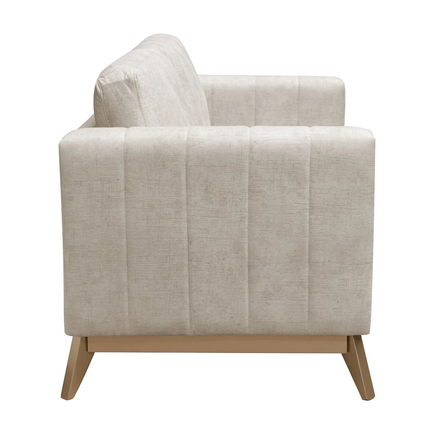 Sofa 2 Puestos Line Velvet Estocolmo Blanco, Champaña - Image 3