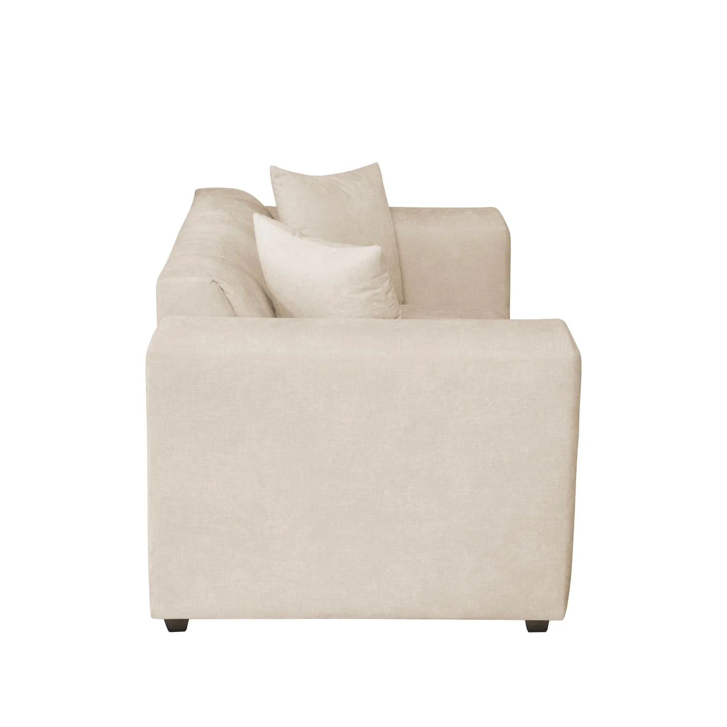 Sofá 2 Puestos Savana Chenille Dash Beige, Champaña - Image 4