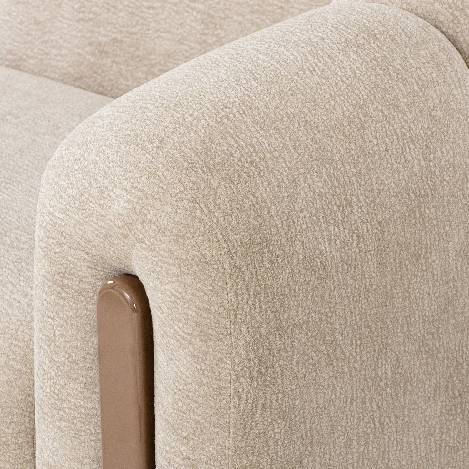 Sofá 2 Puestos Sienna Velvet Provenza Vainilla,Capuchino - Image 4