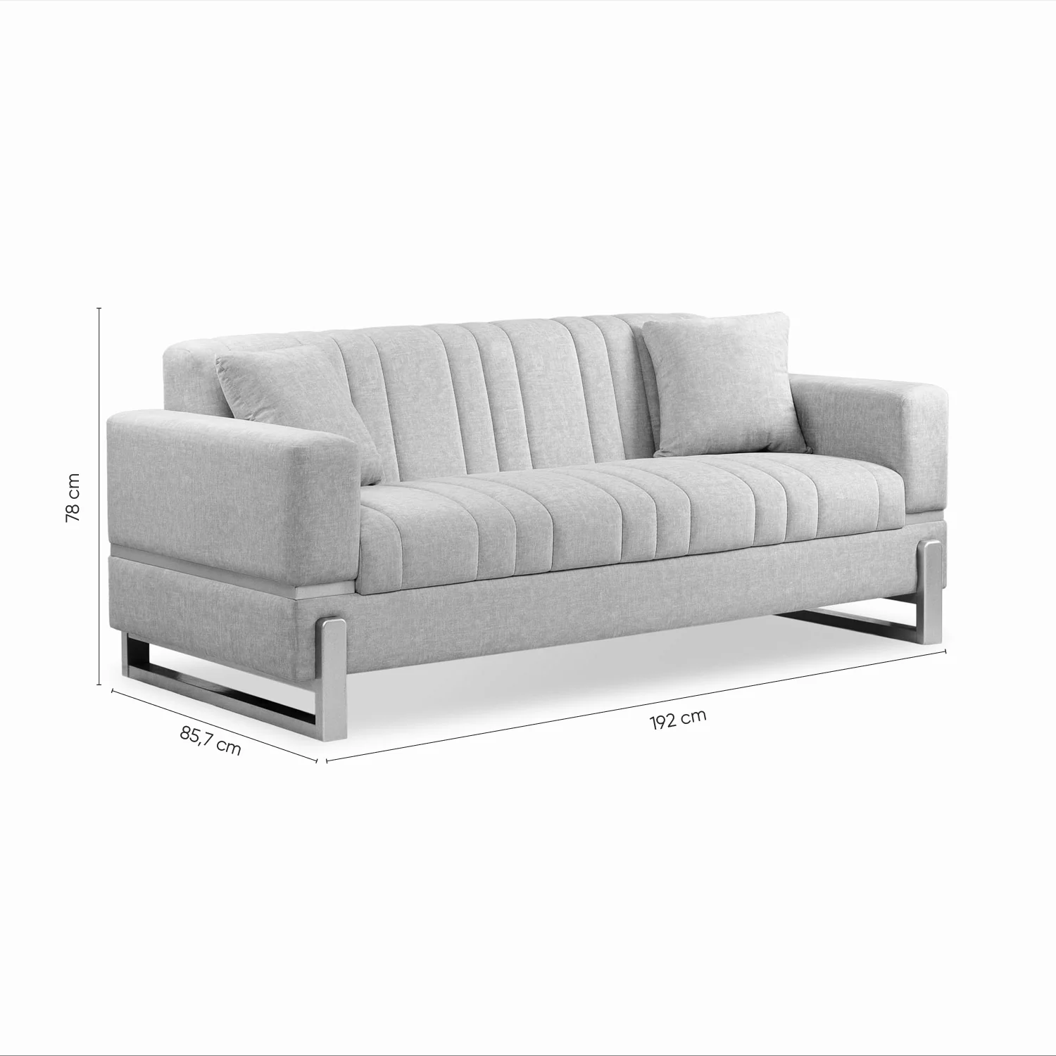 Sofá 3 Puestos Bonn Velvet Idilio Beige, Champaña - Image 5