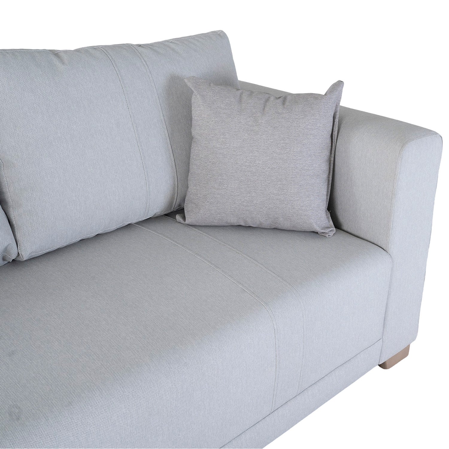 Sofa 3 Puestos Mark Eurolino Gaira Plata, Champaña - Image 3