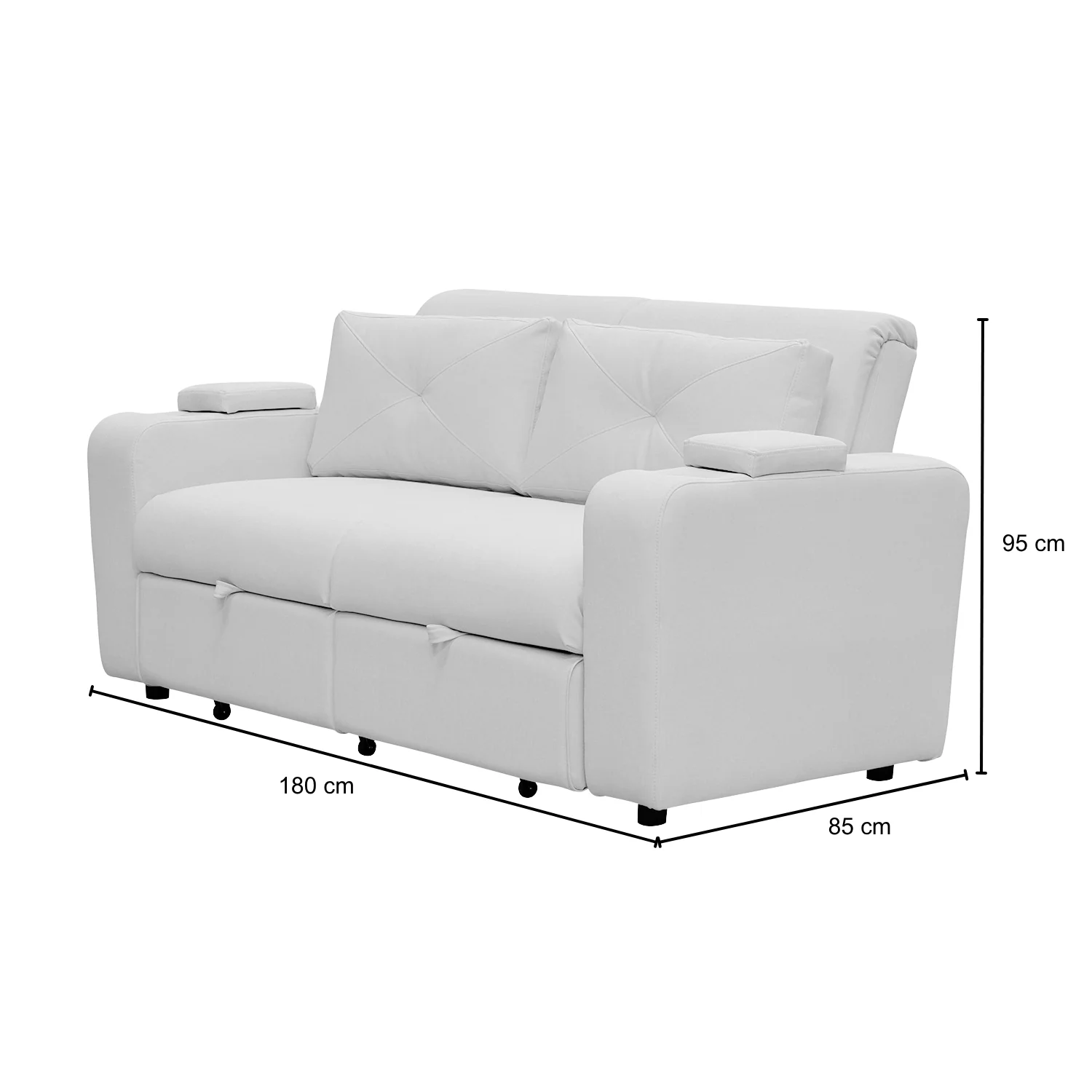 Sofá Cama Boston Eurolino Blanco Puro - Image 14