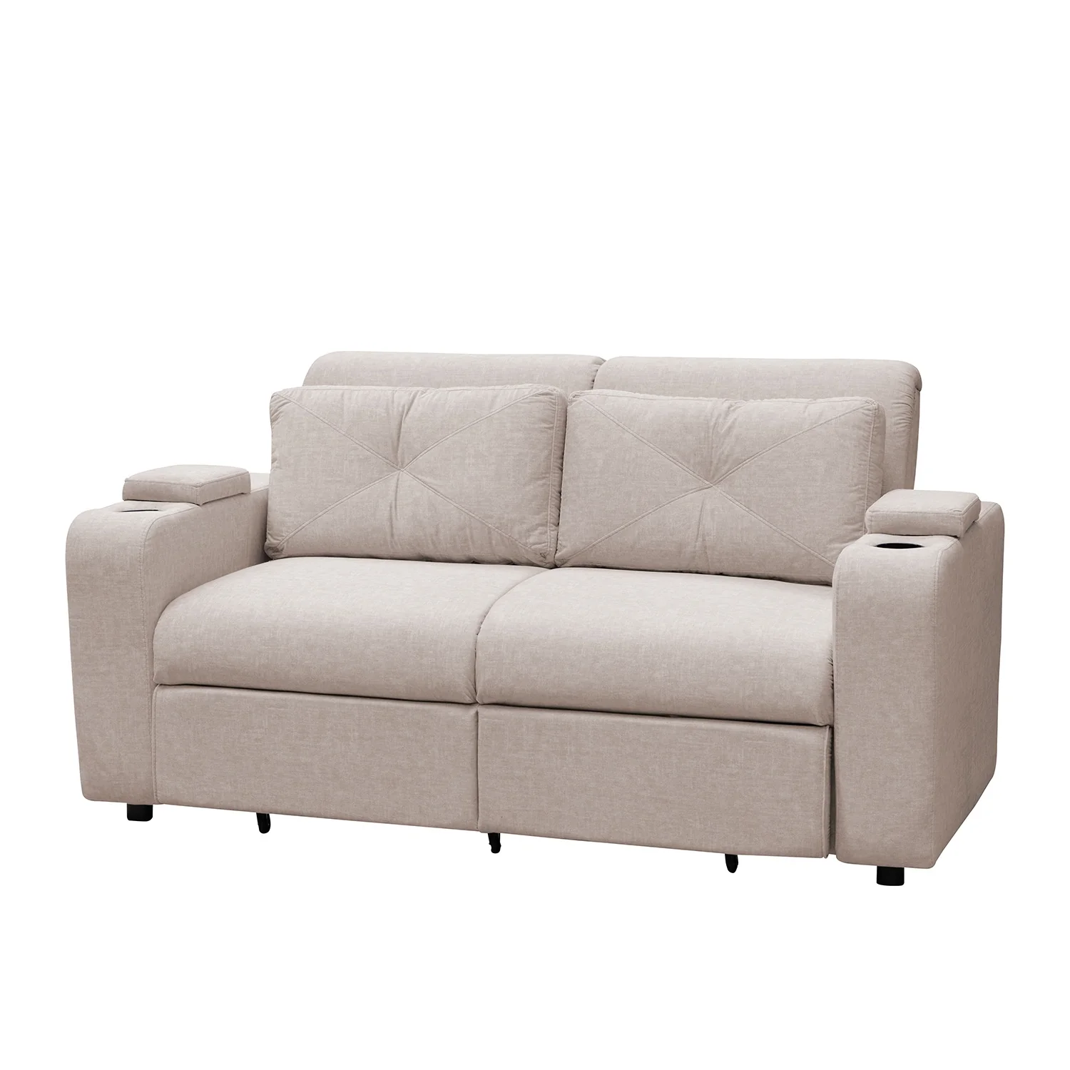 Sofá Cama Boston Velvet Idilio Beige