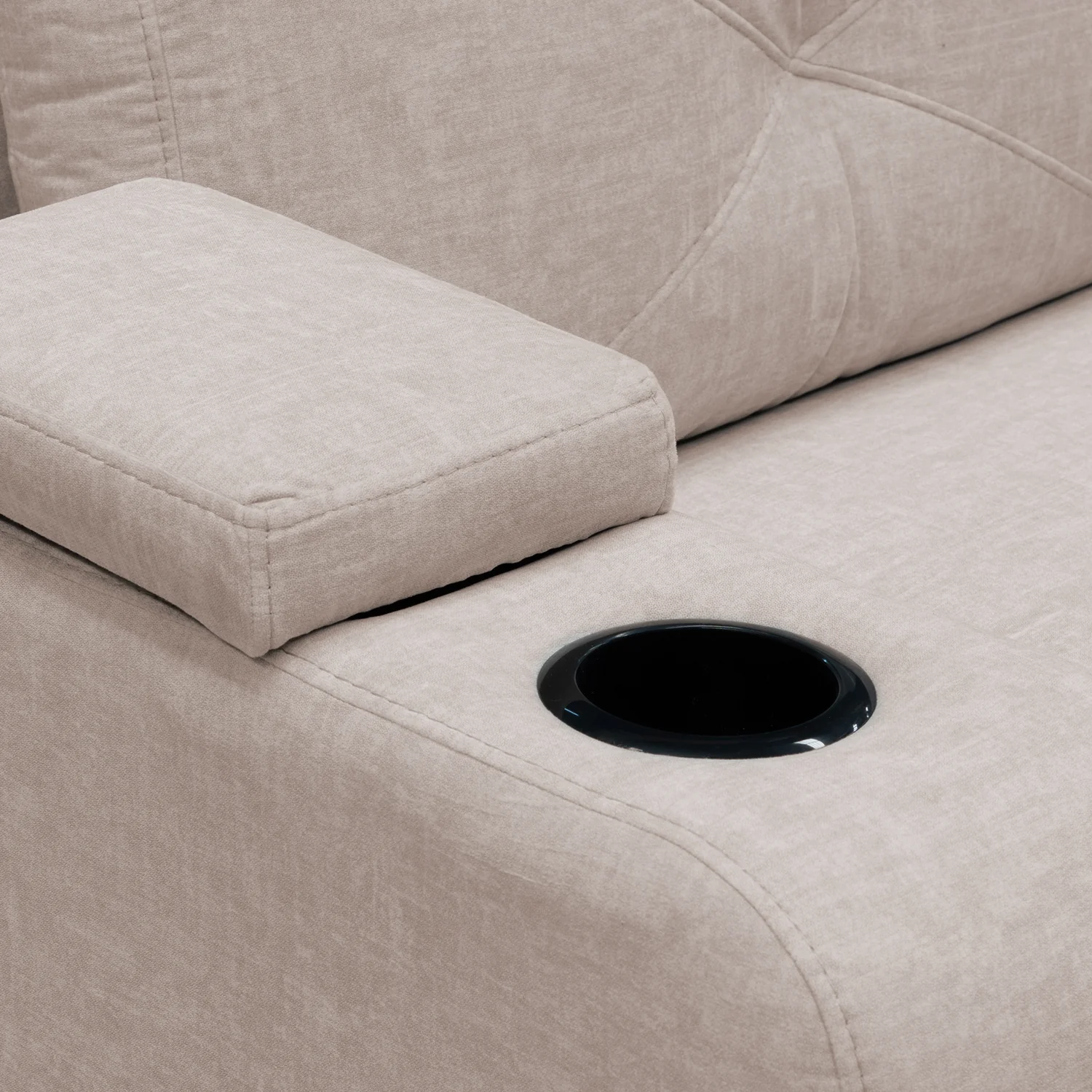 Sofá Cama Boston Velvet Idilio Beige - Image 10