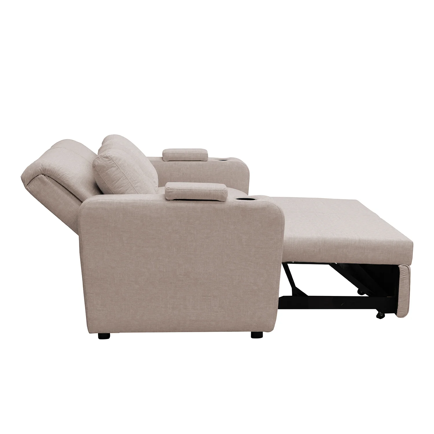 Sofá Cama Boston Velvet Idilio Beige - Image 8