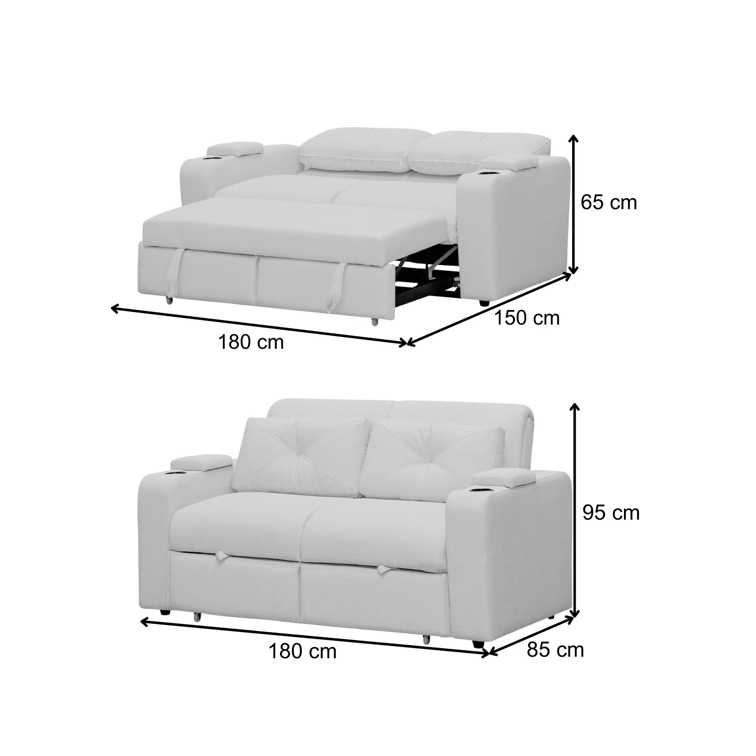 Sofá Cama Boston Velvet Rich Azul - Image 12