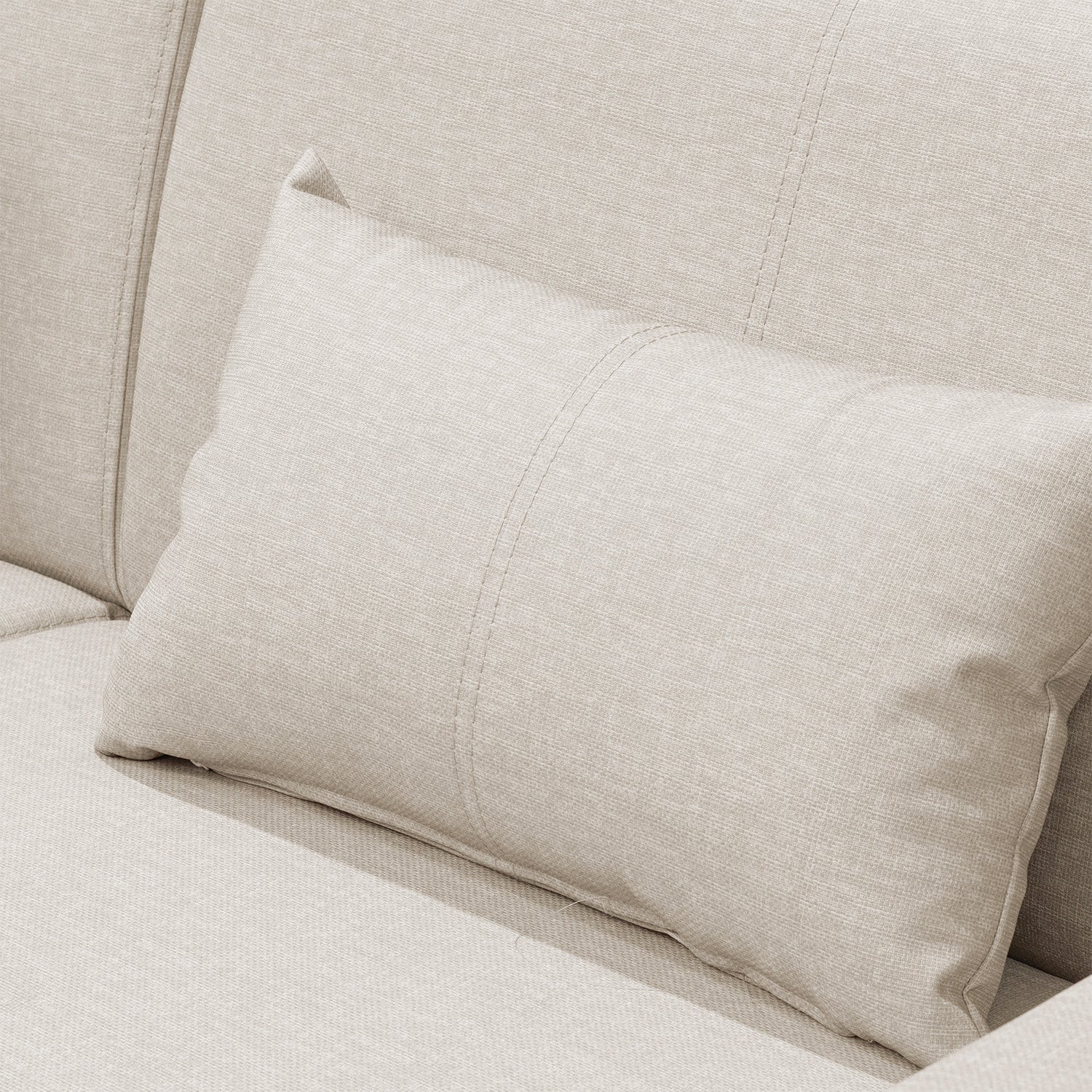 Sofá Cama Viena Eurolino Marbella Marfil, Natural 160 - Image 8