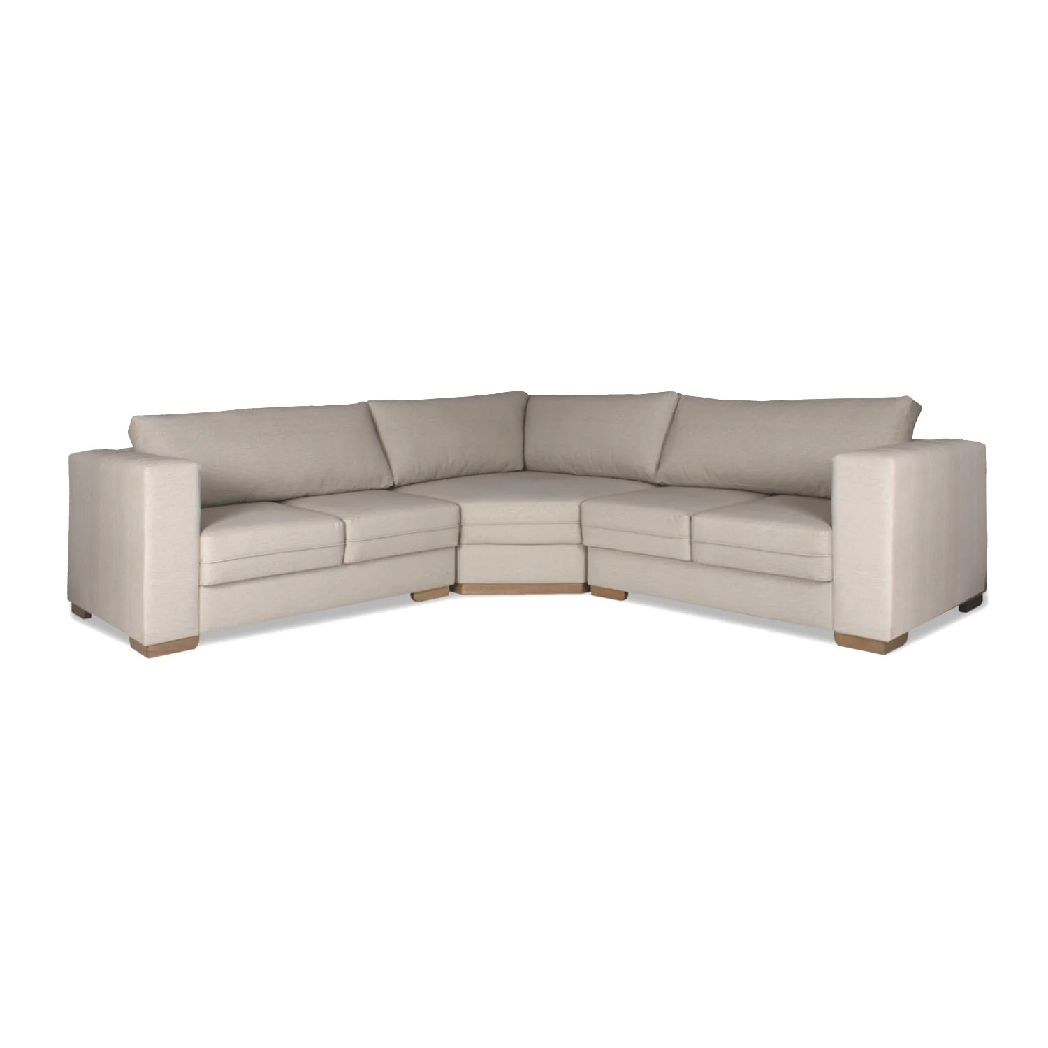 Sofá En L Ivory Eurocuero Marbella Marfil, Natural