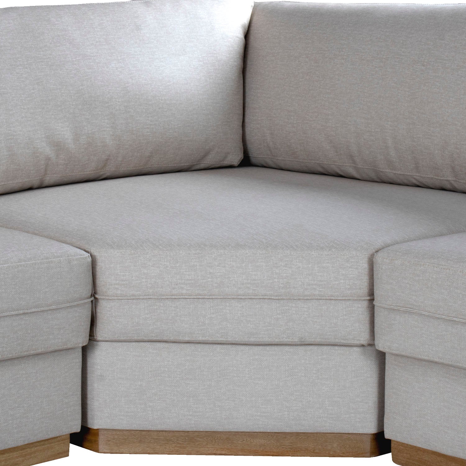 Sofá En L Ivory Eurocuero Marbella Marfil, Natural - Image 4