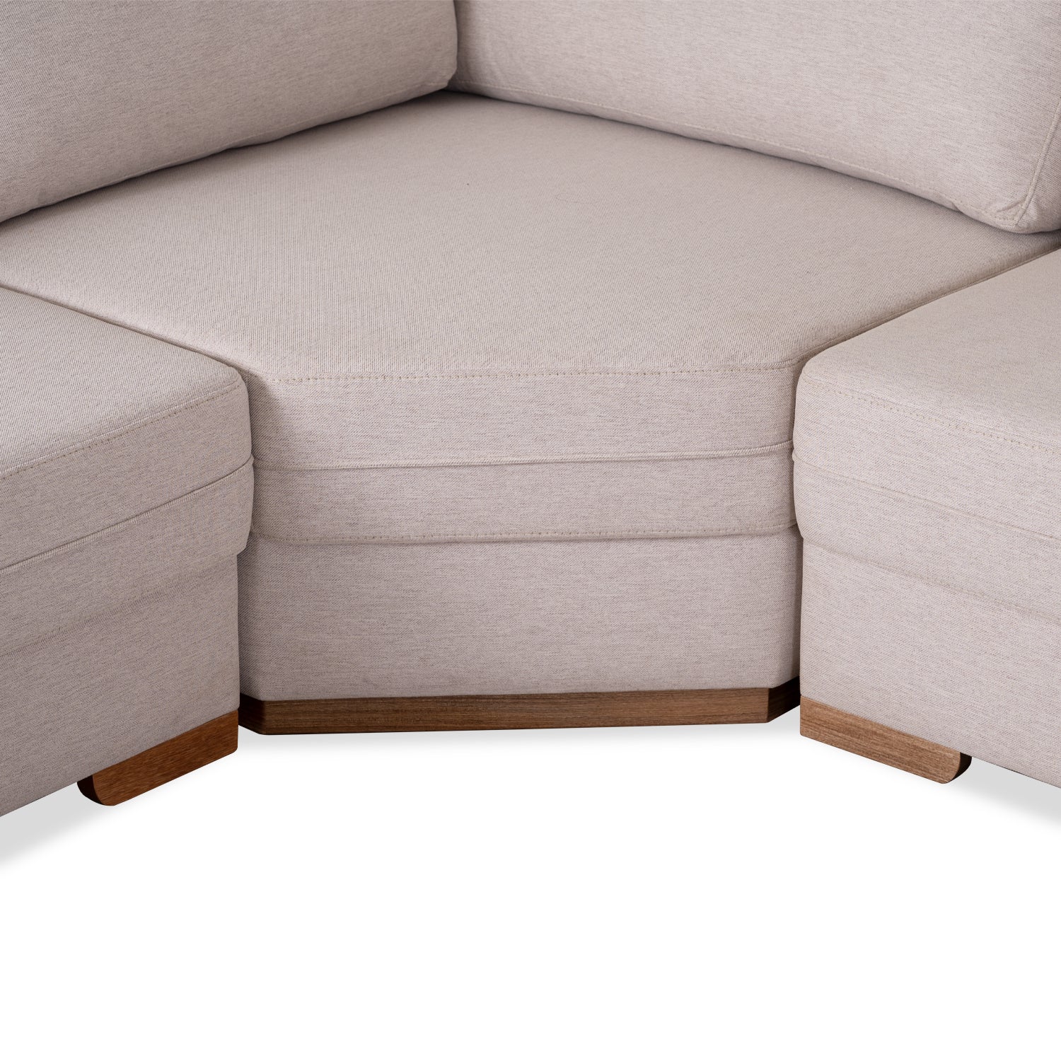 Sofá en L Ivory Lino Yorkhome Beige, Natural - Image 3