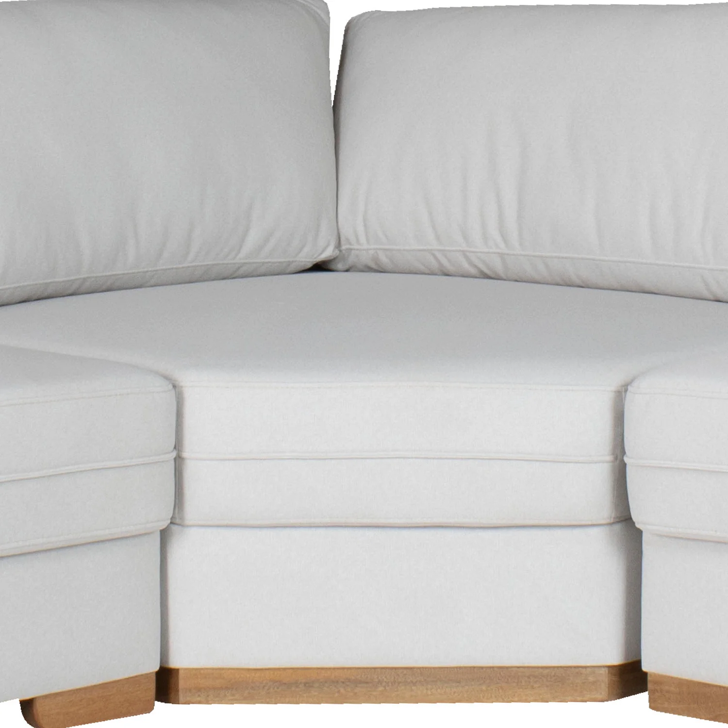 Sofá En L Ivory Velvet Primada Lino, Natural - Image 2