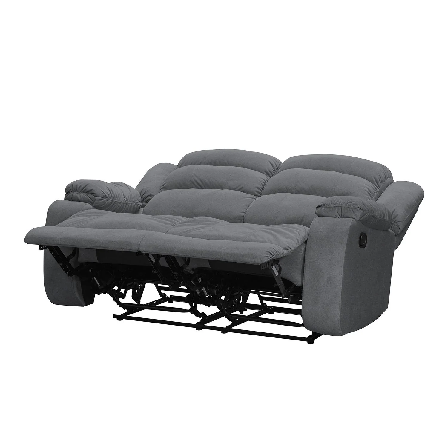 Sofa Reclinable Nico 2 Puestos Velvet Primada Gris - Image 5