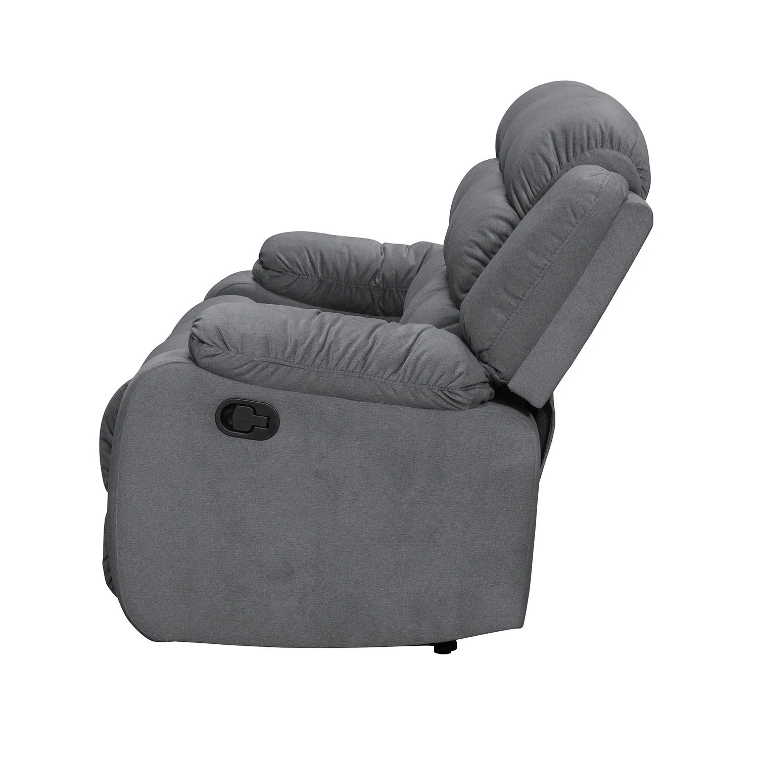Sofa Reclinable Nico 2 Puestos Velvet Primada Gris - Image 6